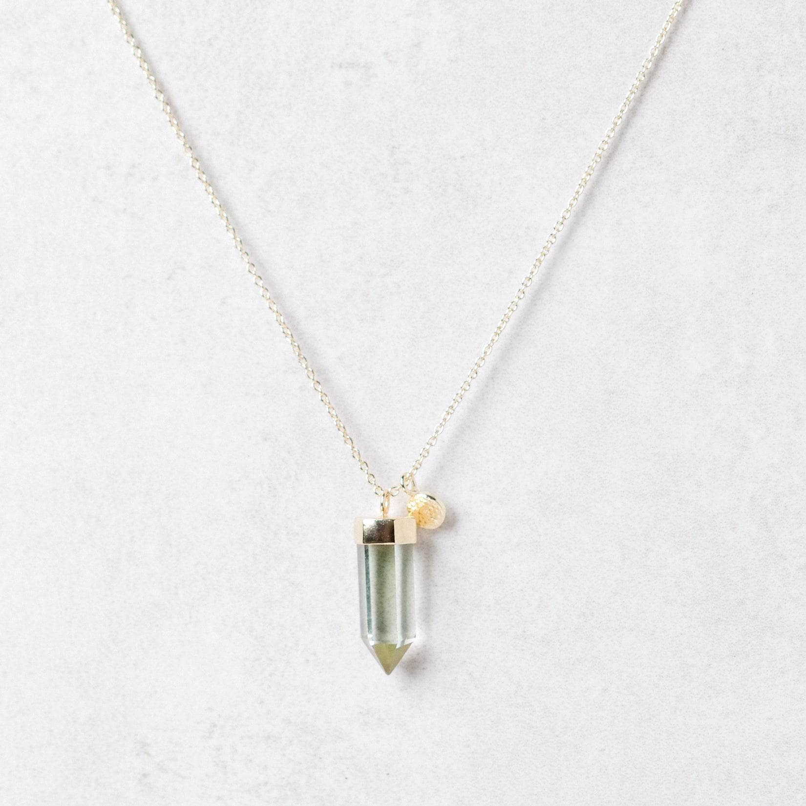 Green Amethyst Crystal Point Necklace、mySite、hinf8tx79