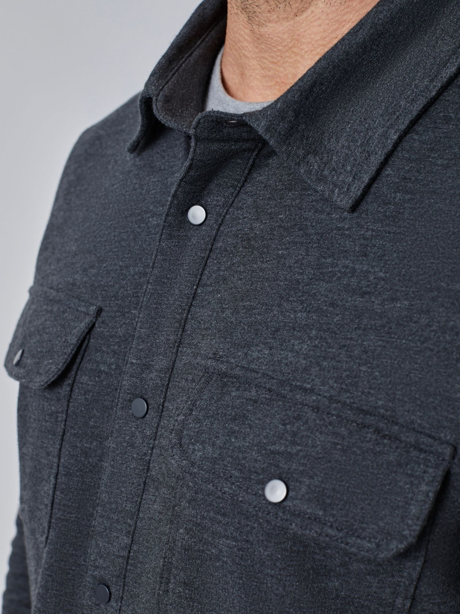  Charcoal Button Up Shacket、mySite、ghnorth
