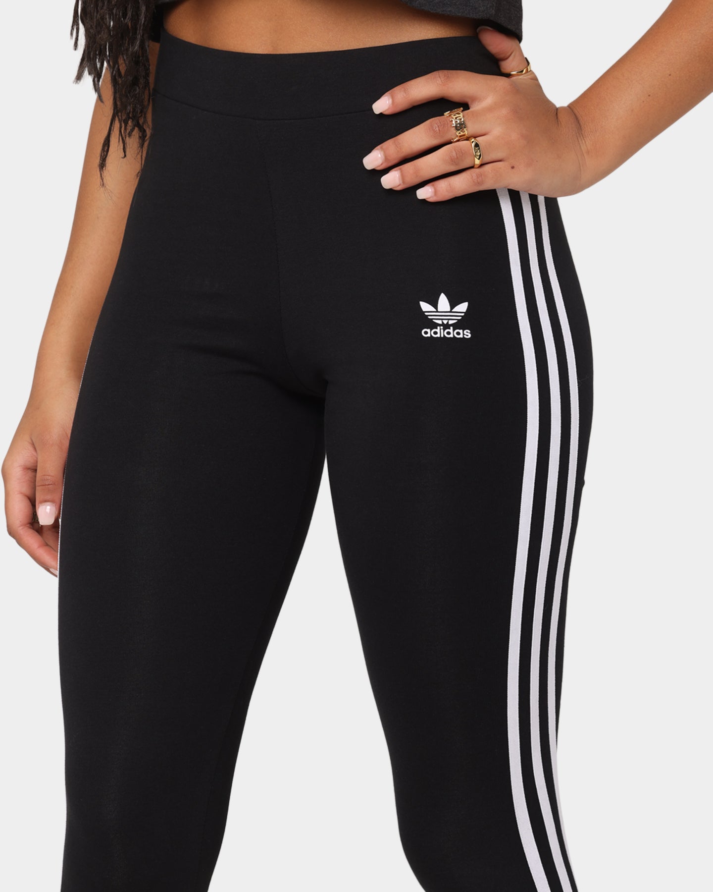 Adidas Women's 3-Stripe Tights Black/White、mySite、zt4zffjzw