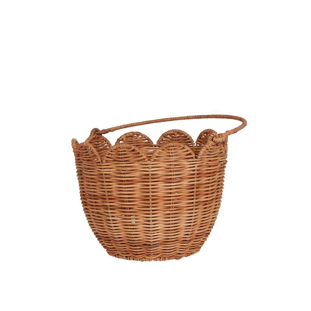  Olli Ella Rattan Tulip Carry Basket - Natural、mySite、merchandisen