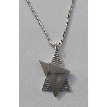 Susan Fox Sterling Silver Star of David Necklace With Chai、mySite、topwebapps