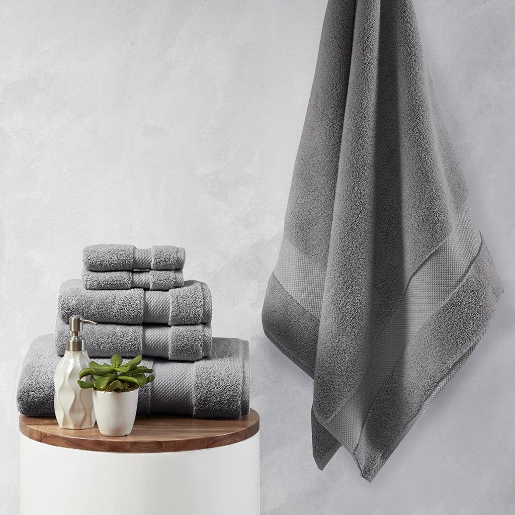Premium 6-piece Bath Towel Set 1000gsm , Dark Grey、mySite、g9winljtr
