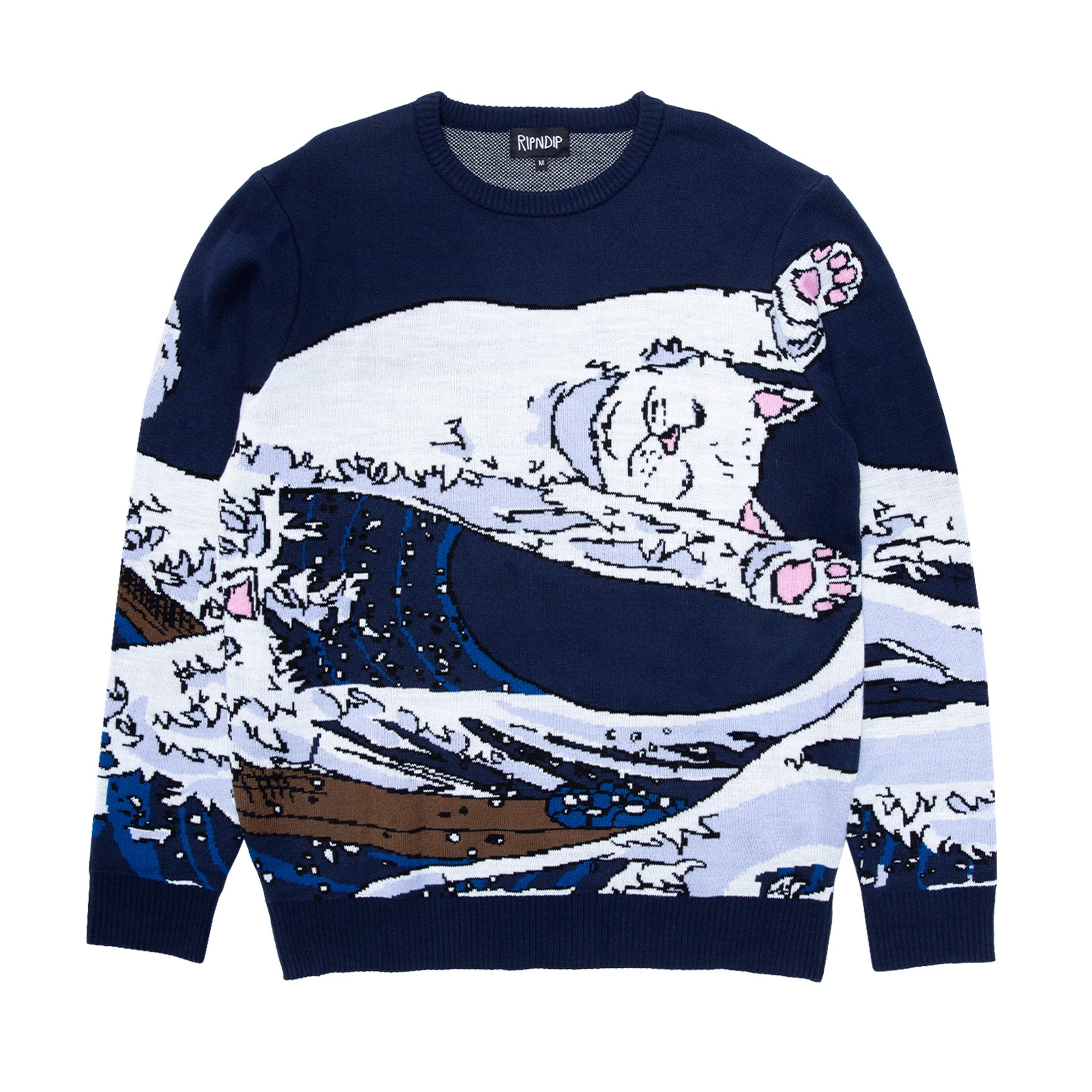  Great Wave Sweater (Navy)、mySite、merchandisen