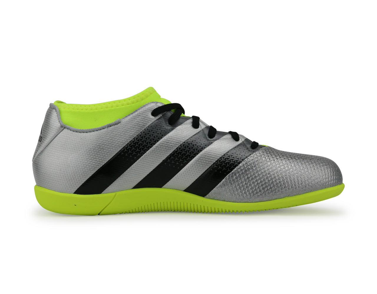 adidas Men's ACE 16.3 Primemesh Indoor Soccer Shoes Silver Metallic/Core Black/Solar Yellow、mySite、noshort