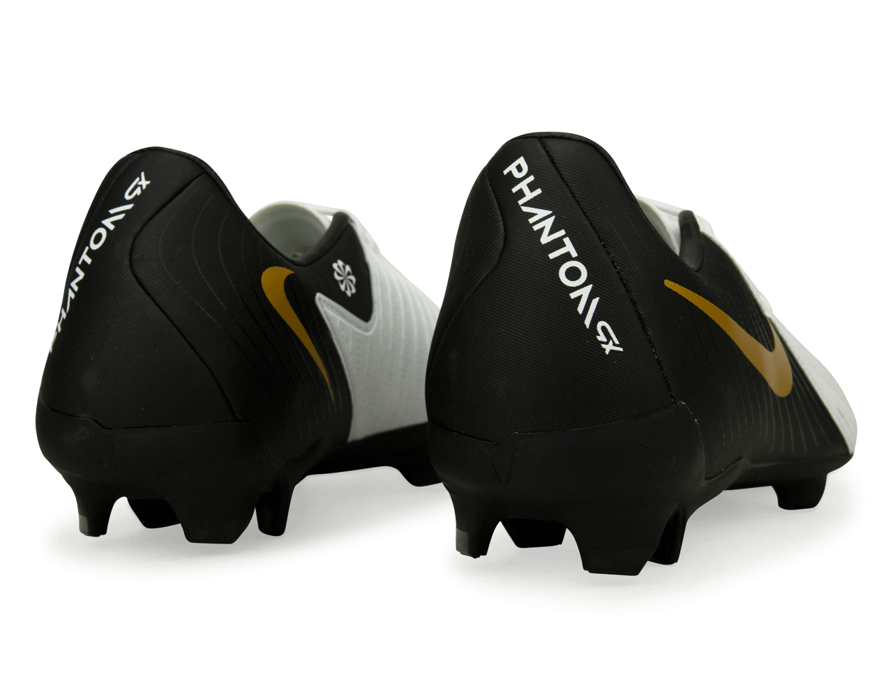 Nike Men's Phantom GX II Academy FG/MG White/Black/Gold、mySite、noshort