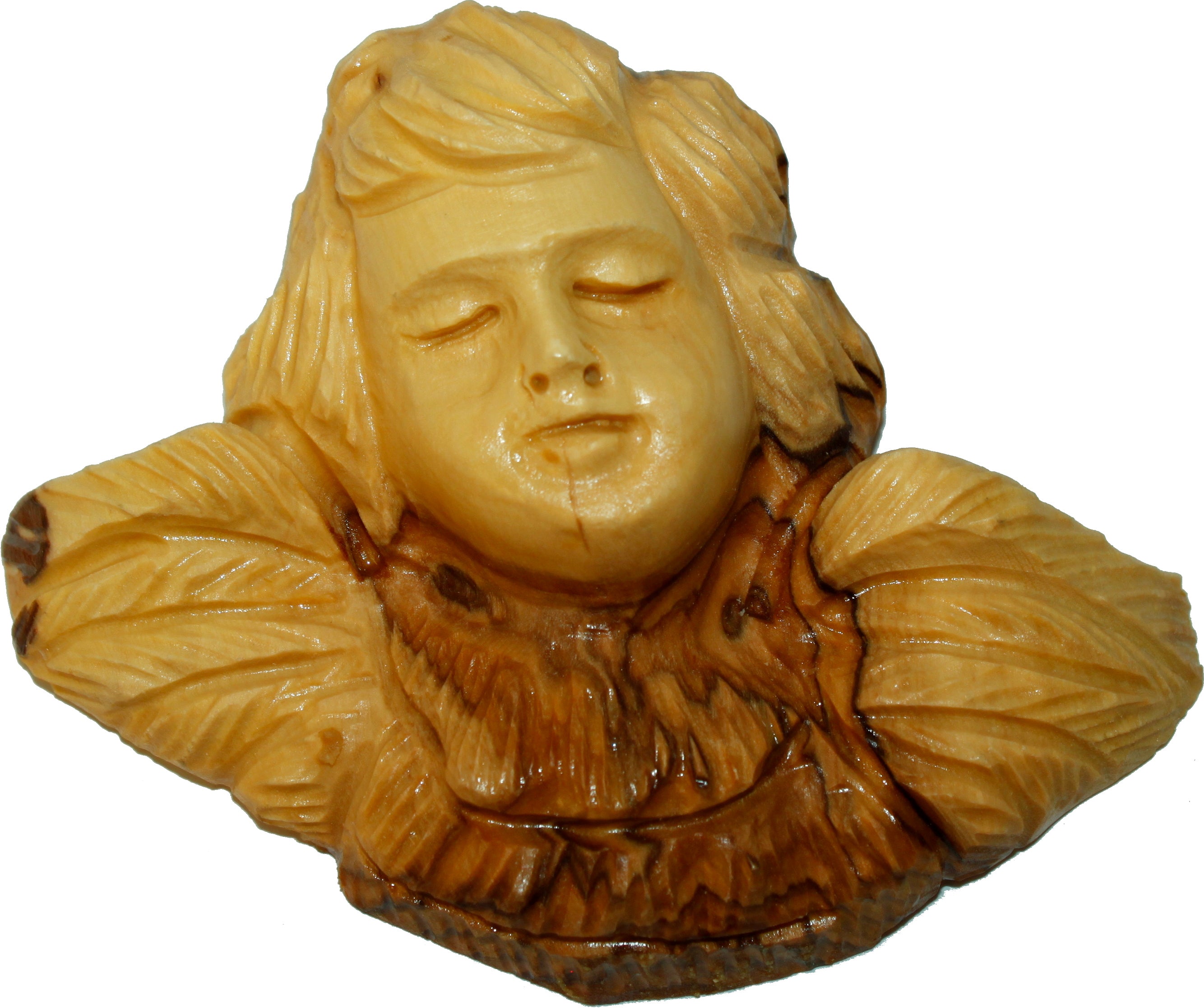 Angel - Olive wood (10x8.5x4.5 cm or 3.75 x 3) - Christmas Angel、mySite、topwebapps