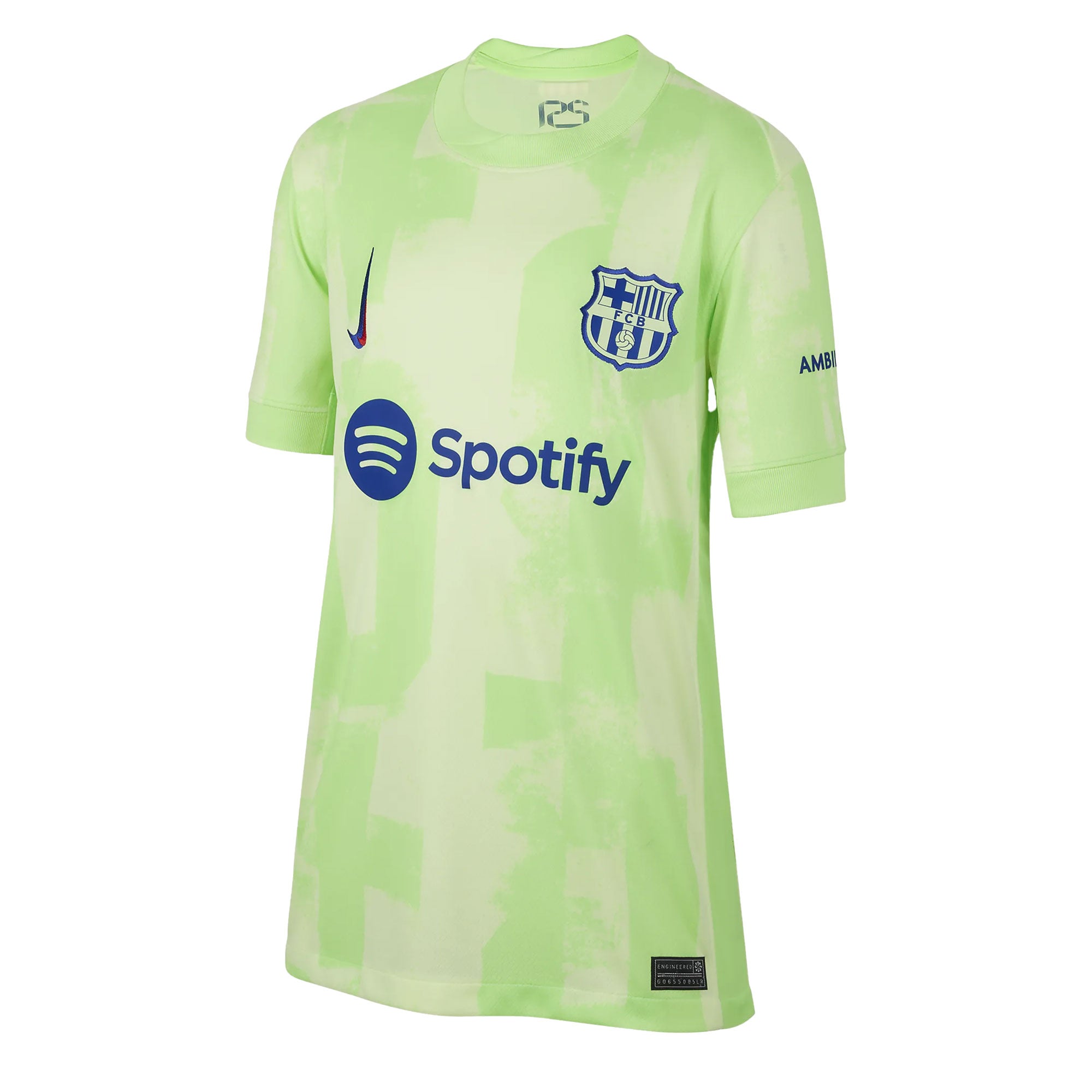 Nike Kids FC Barcelona 2024/25 Third Jersey Barely Volt/Old Royal、mySite、noshort