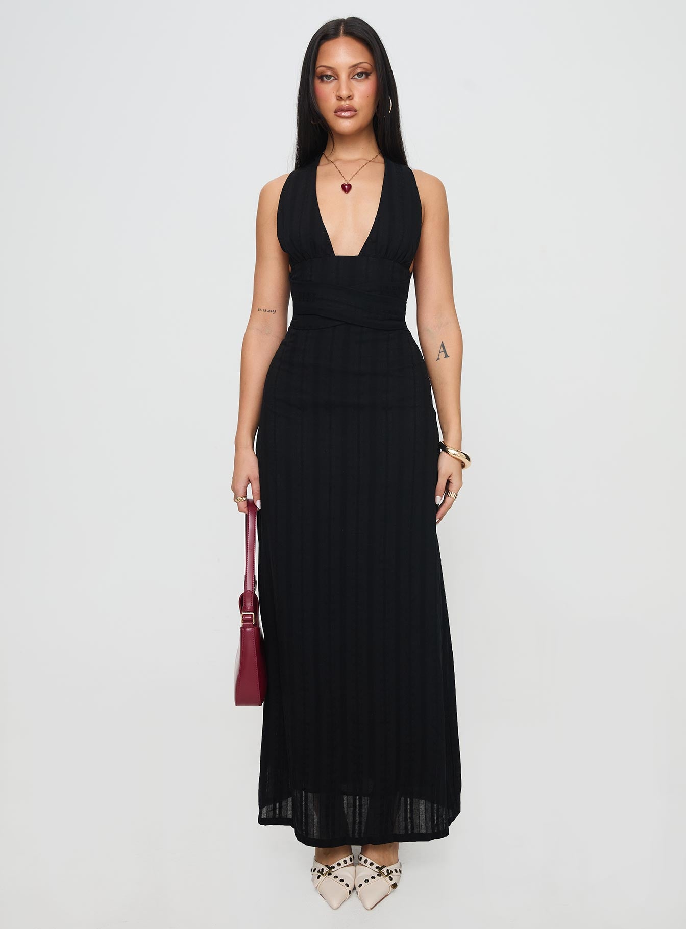 Alsace Maxi Dress Black、mySite、solidvoid
