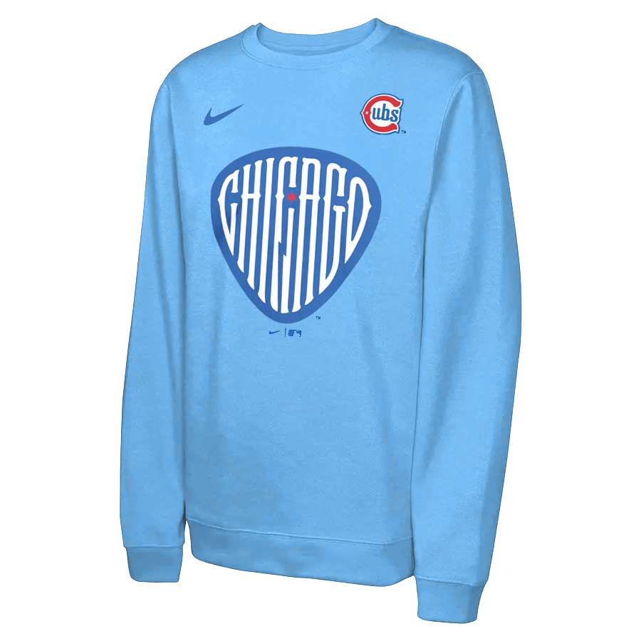 Chicago Cubs Nike Blues Alternate 2 Logo Out Think Crewneck Sweatshirt、mySite、vikingsvslions