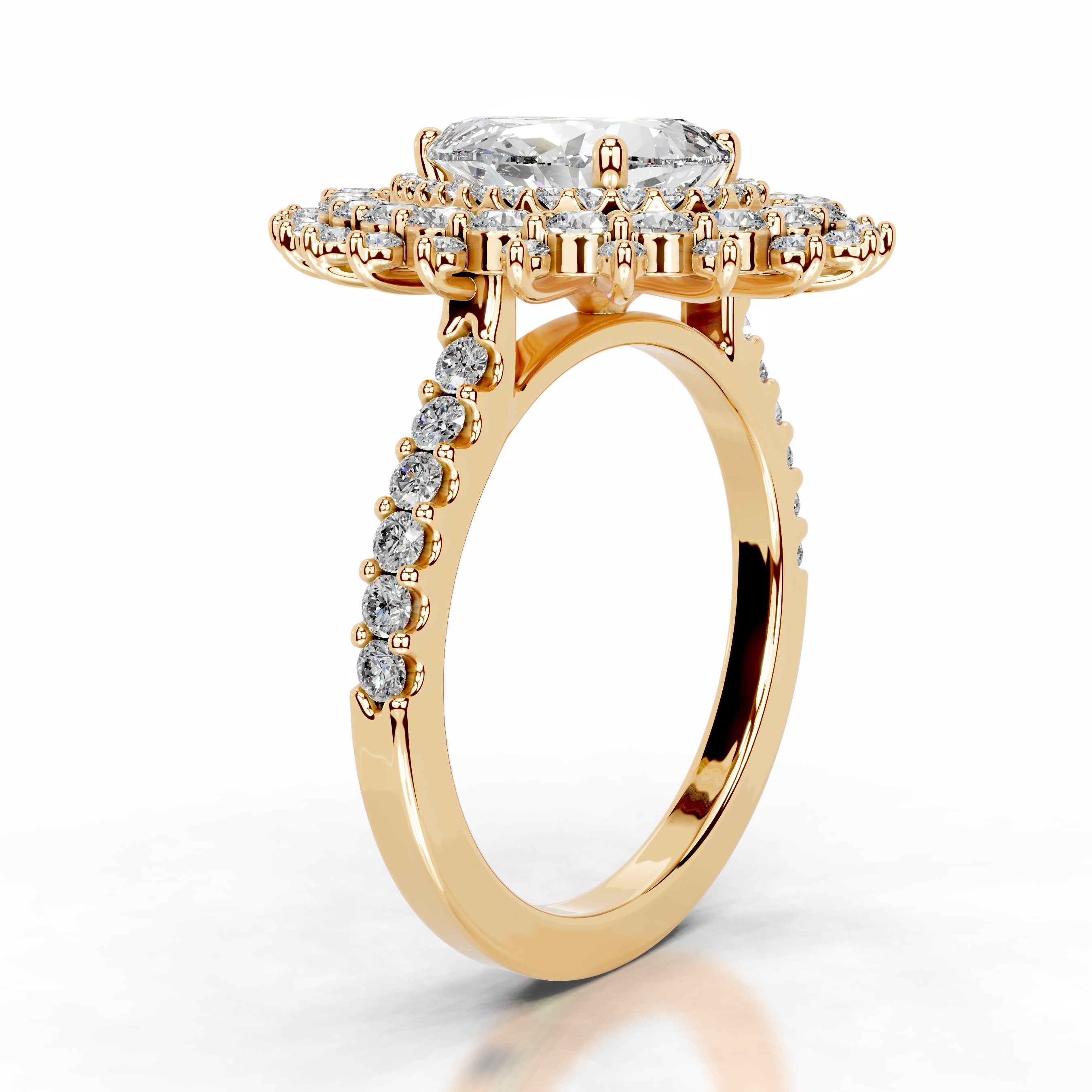 Clara Diamond Engagement Ring - 18K Yellow Gold、mySite、hinf8tx79