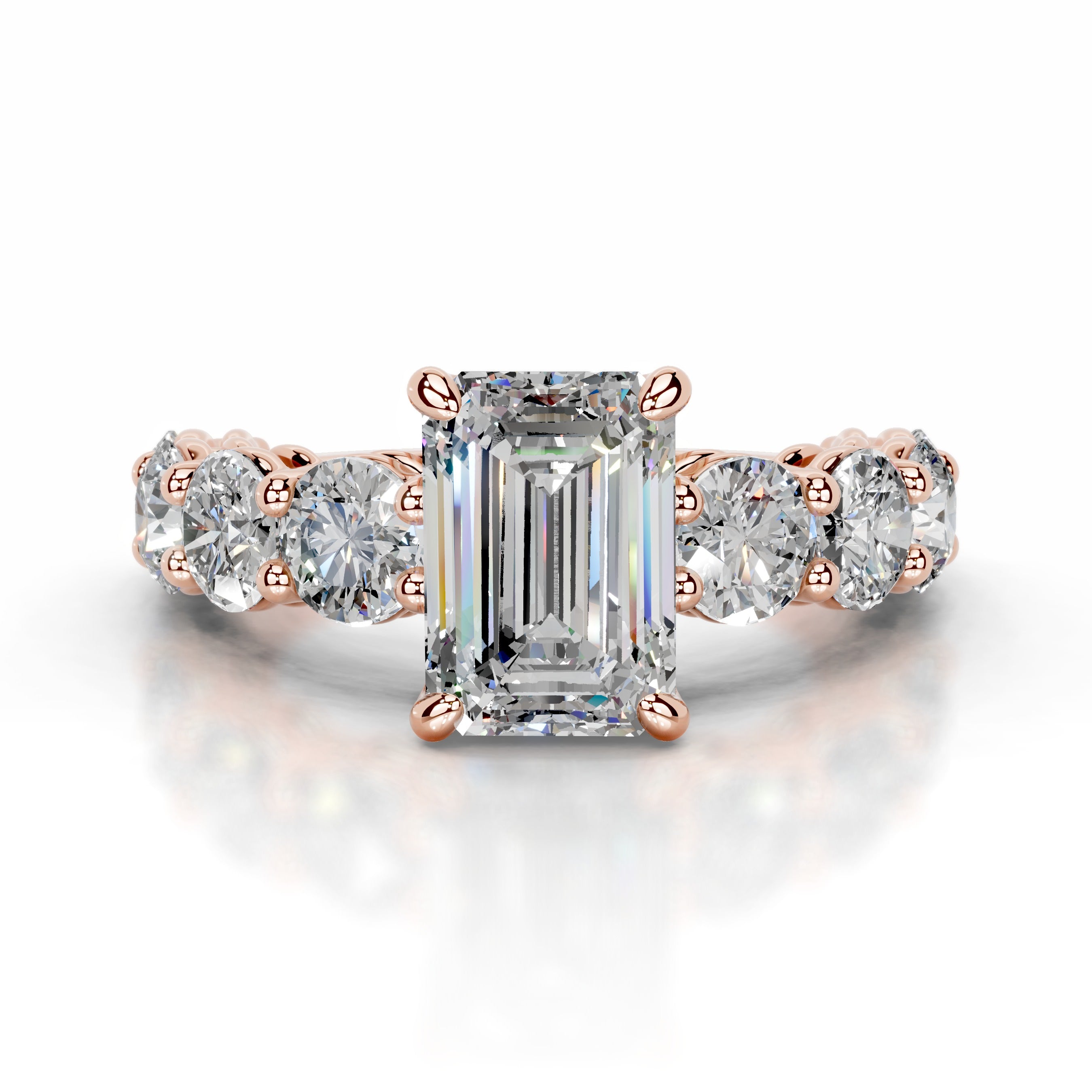 Odin Moissanite & Diamond Ring - 14K Rose Gold、mySite、hinf8tx79