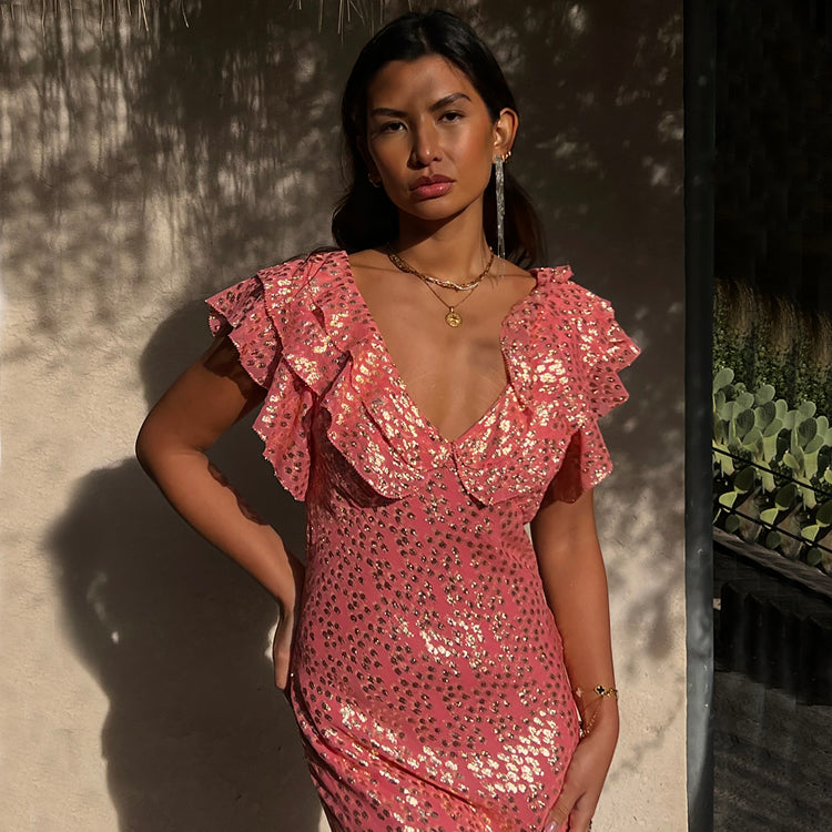 Pink Jacquard Tilda Dress、mySite、solidvoid