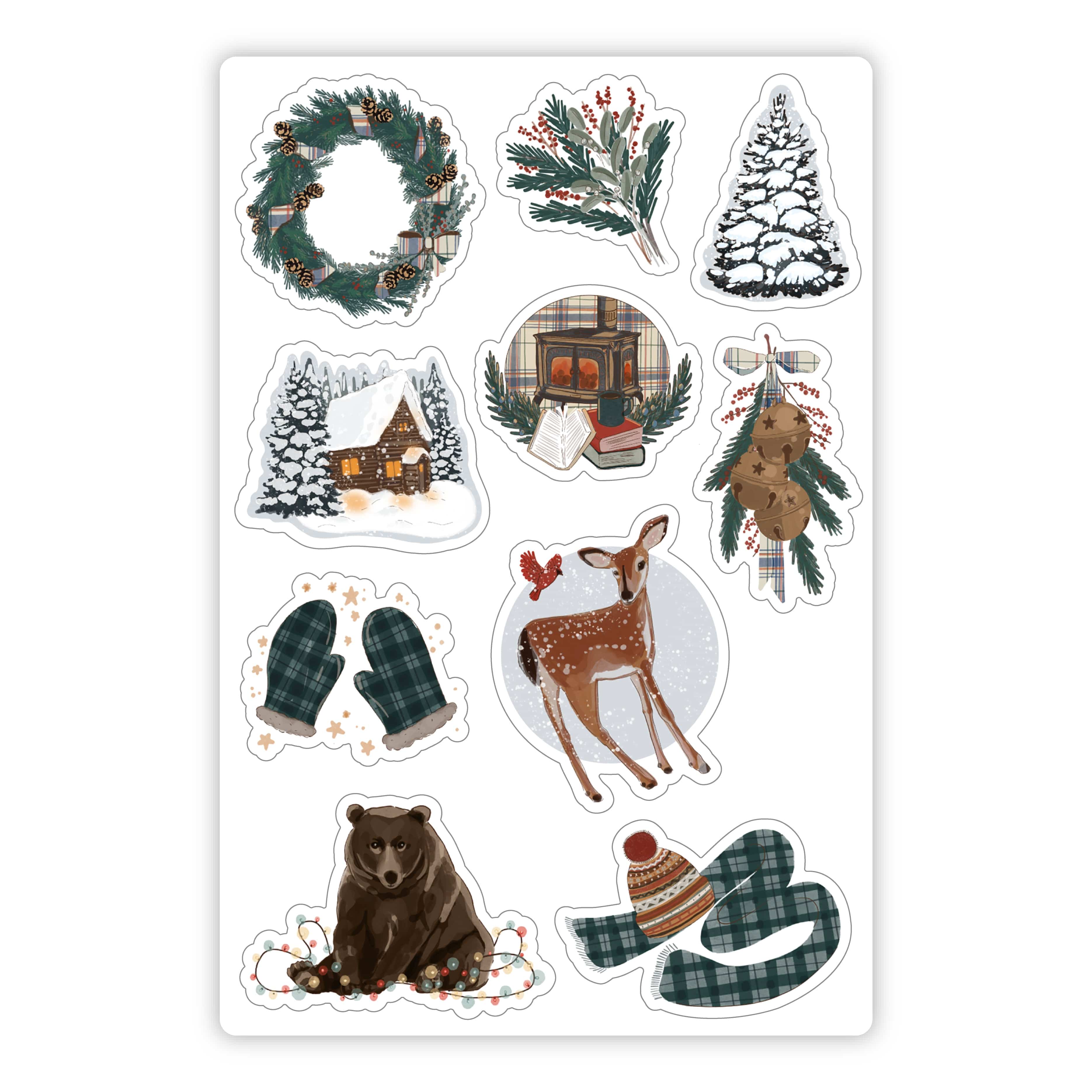  Sheet of Mini Stickers - Winter Cozy、mySite、ghnorth