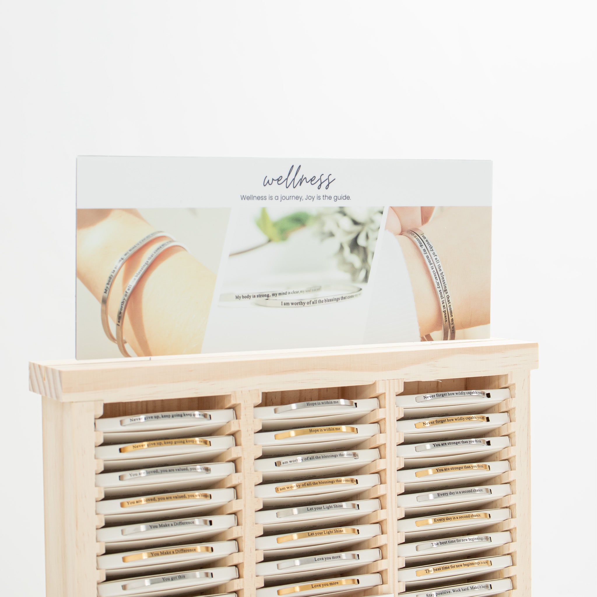 Wellness Engraved Bracelet Display / BND0082、mySite、dreamappss