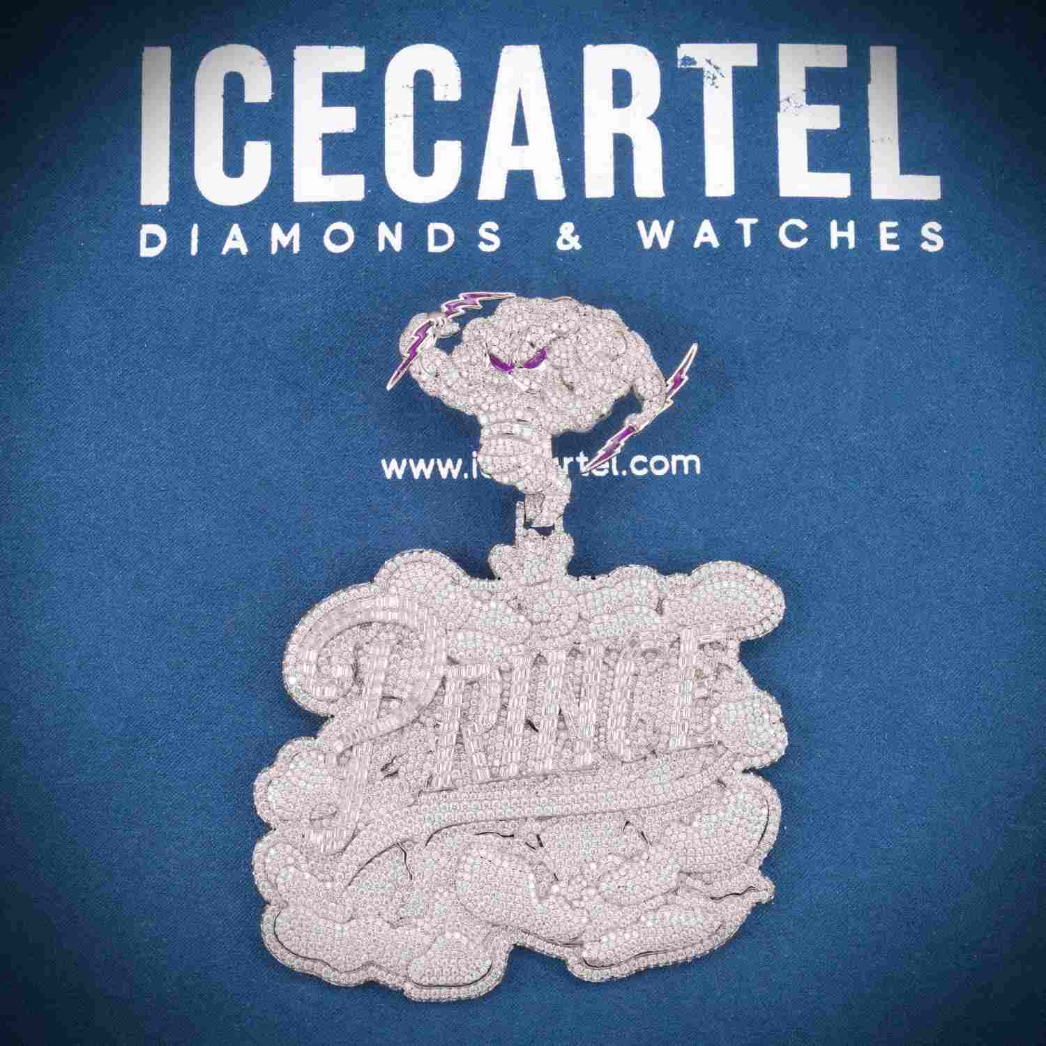 Custom Moissanite Prince Pendant 14K Gold、mySite、hinf8tx79