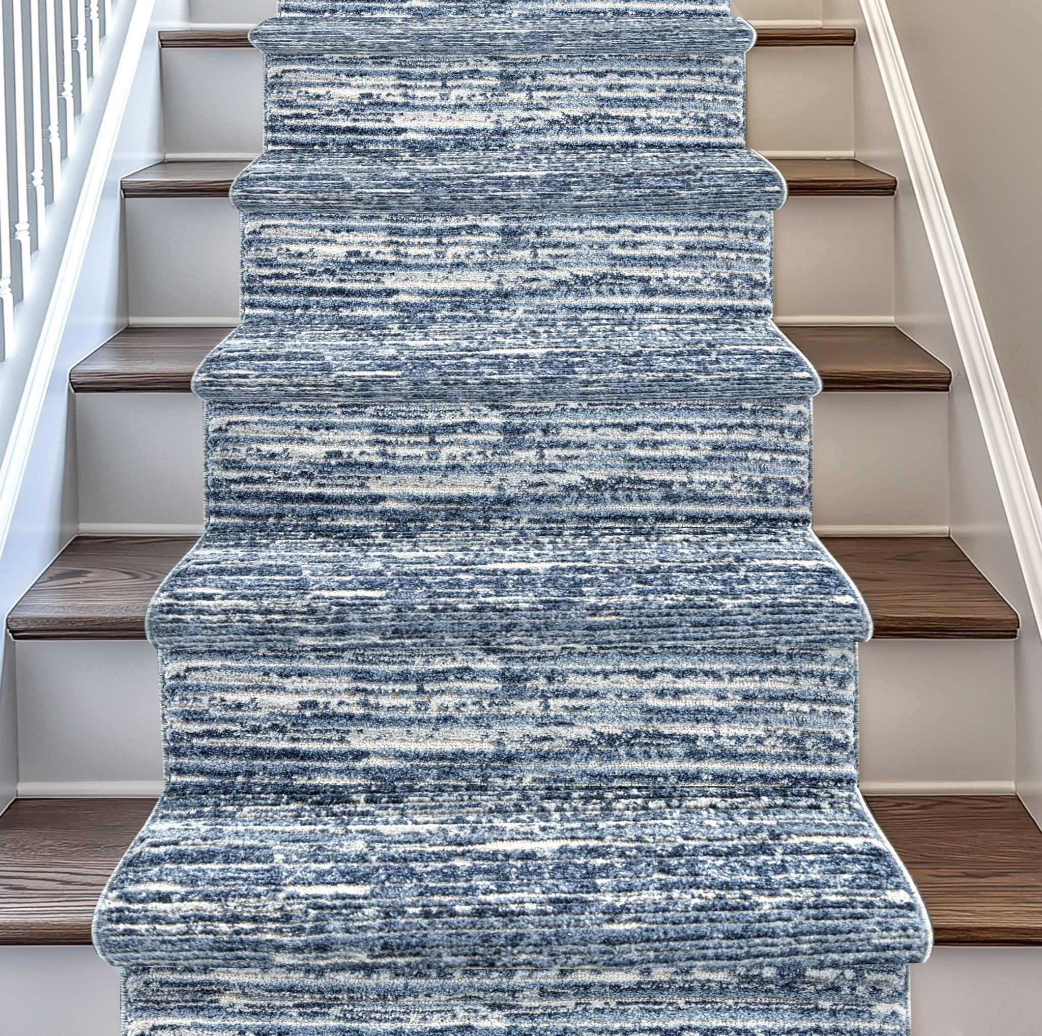 Custom Size Runner Delphi Modern Light Blue Choose Width x Length Hallway & Stair Runner、mySite、gigharbornorthrealestate