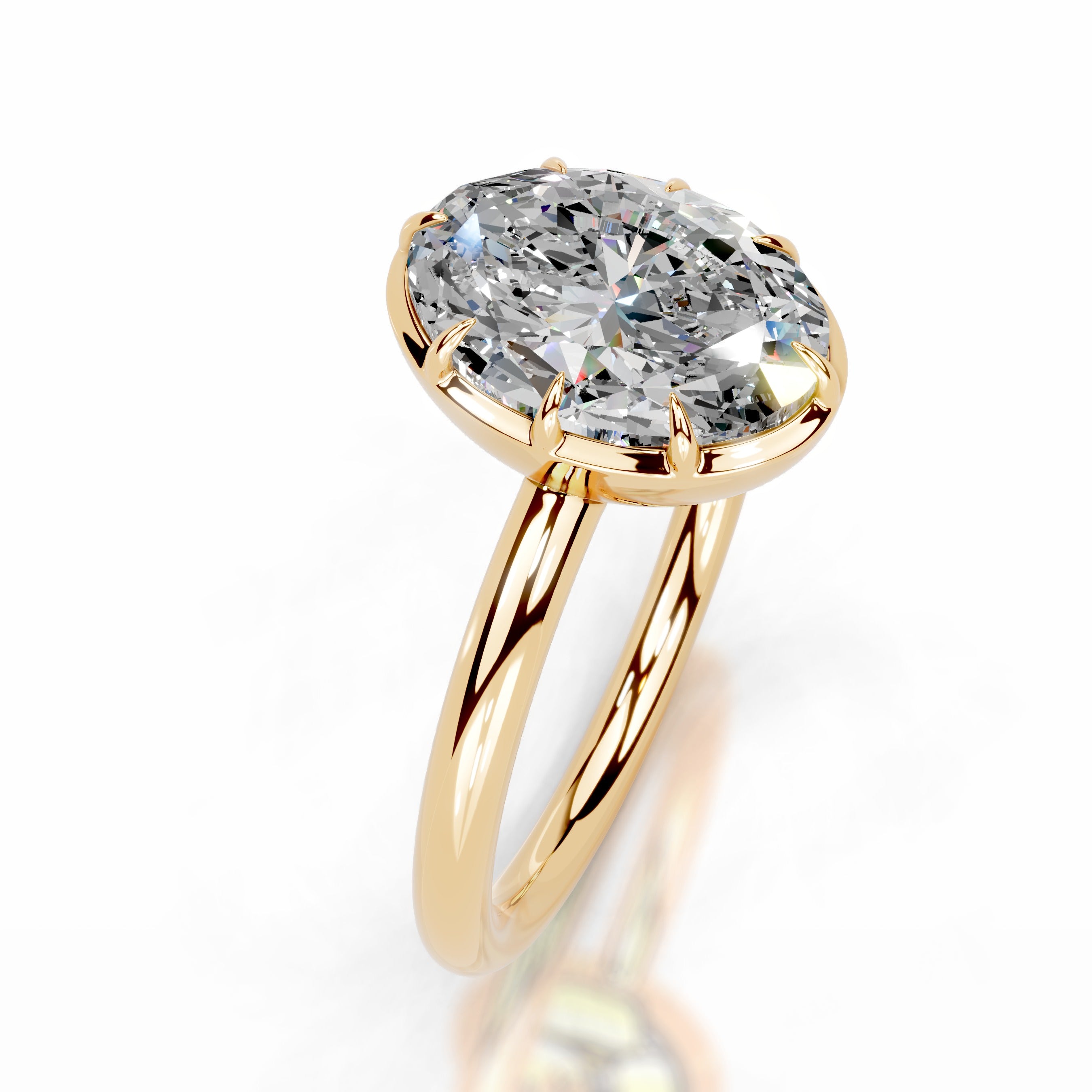Narcisa Moissanite Ring - 18K Yellow Gold、mySite、hinf8tx79
