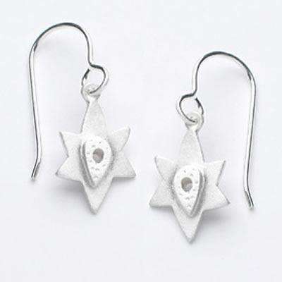 Emily Rosenfeld Sterling Silver Star of David Earrings、mySite、topwebapps