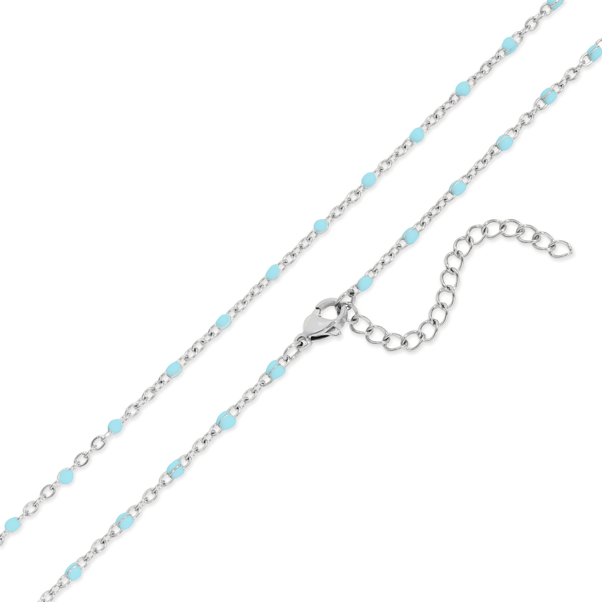 18K Gold Stainless Steel Turquoise Chain Necklace / CHN0094、mySite、dreamappss