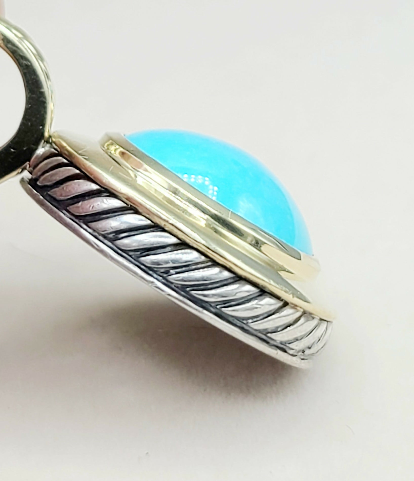 David Yurman Cerise Pendant Enhancer Turquoise & Gold、mySite、hinf8tx79