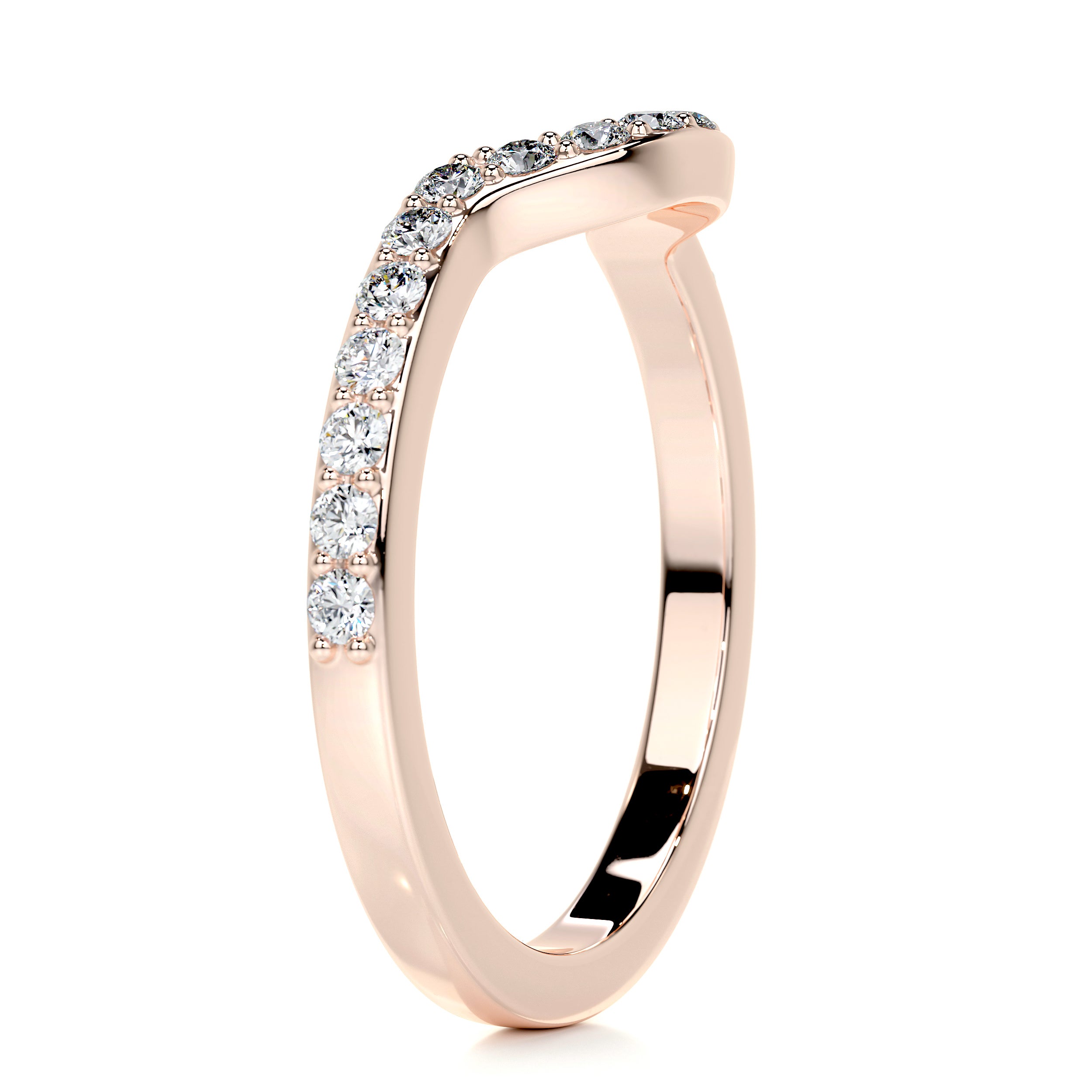 Nina Diamond Wedding Ring (0.2 Carat) -14K Rose Gold、mySite、hinf8tx79