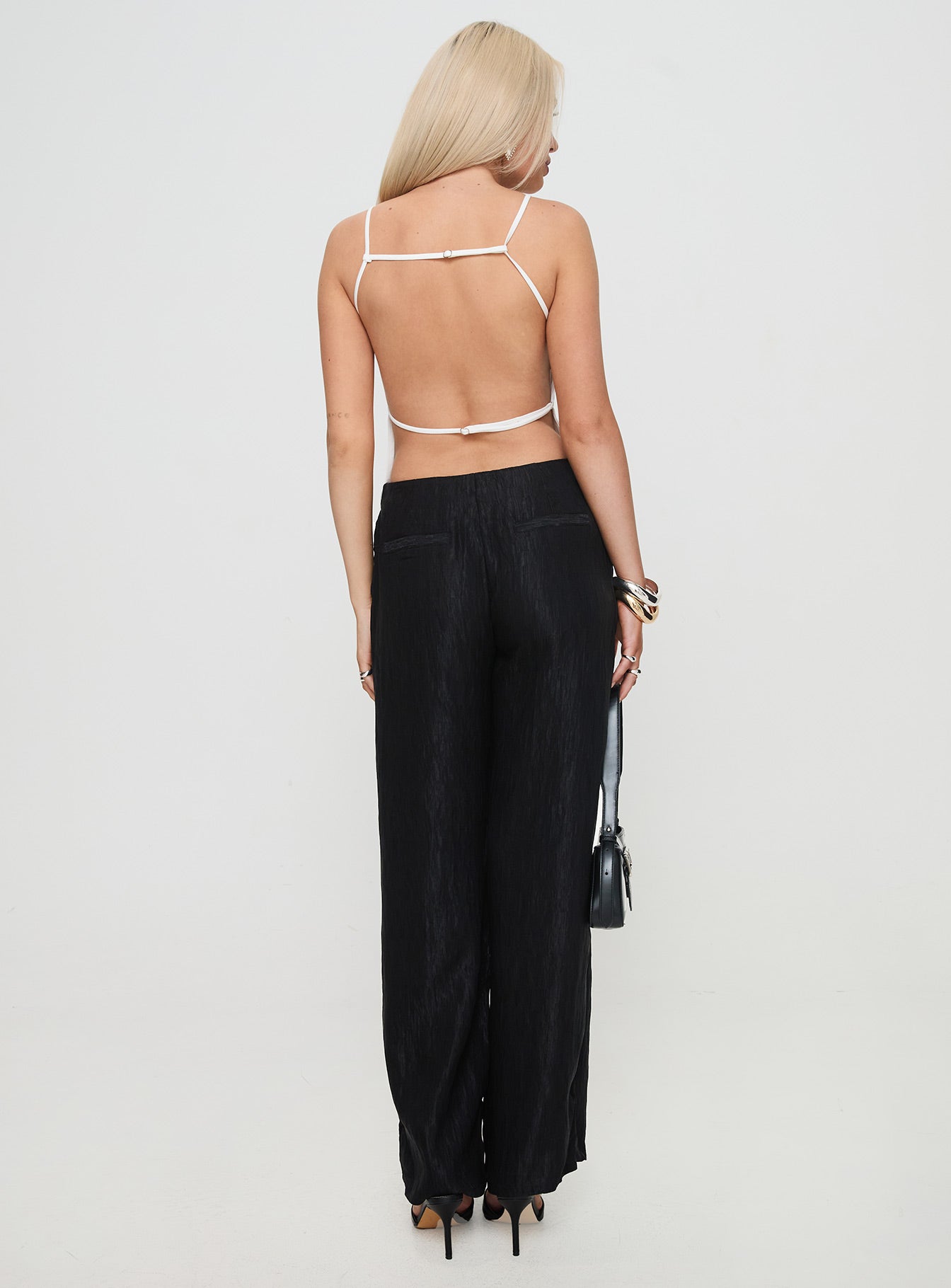 Bonnet Wide Leg Pants Black、mySite、solidvoid