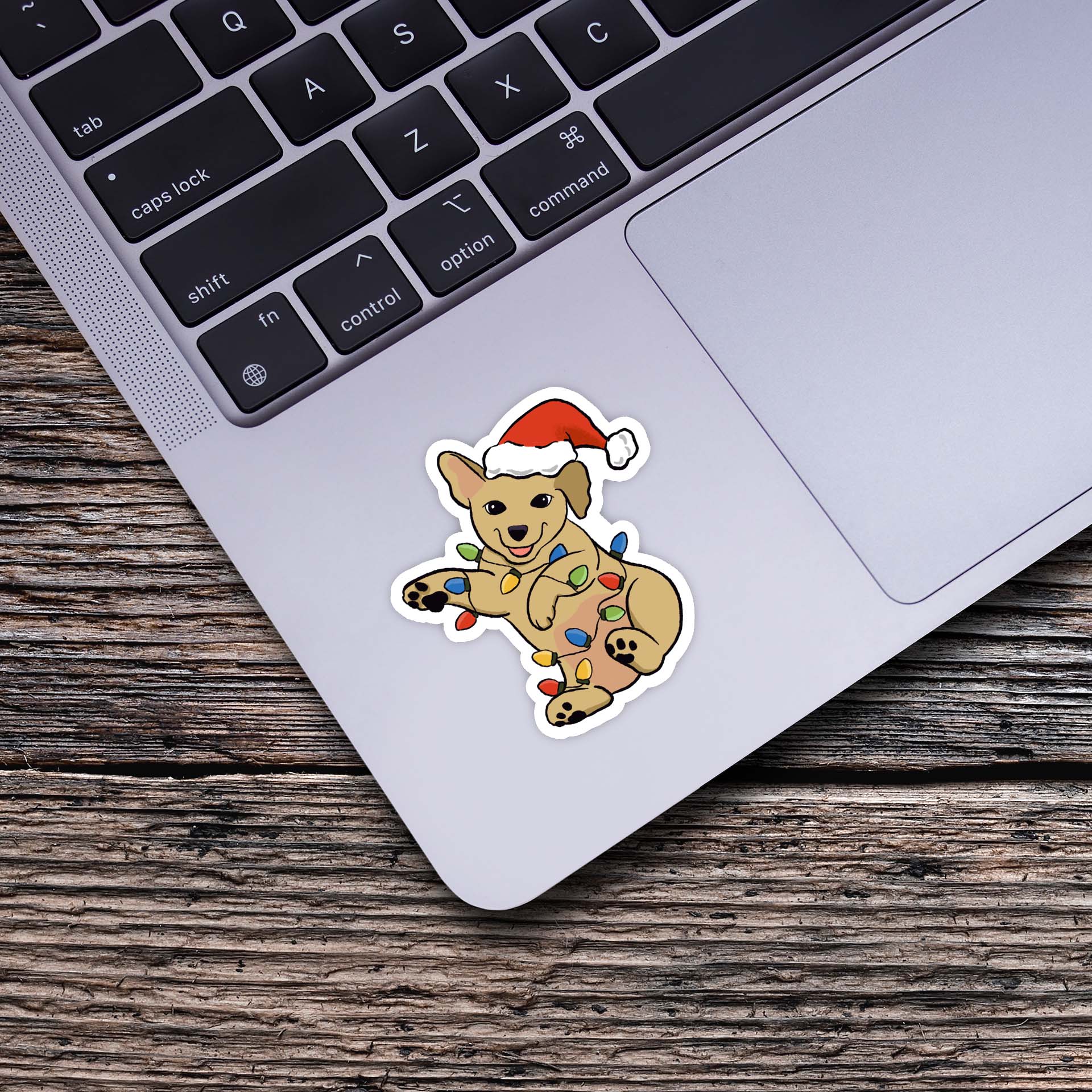 Dog & Lights Winter Sticker、mySite、ghnorth