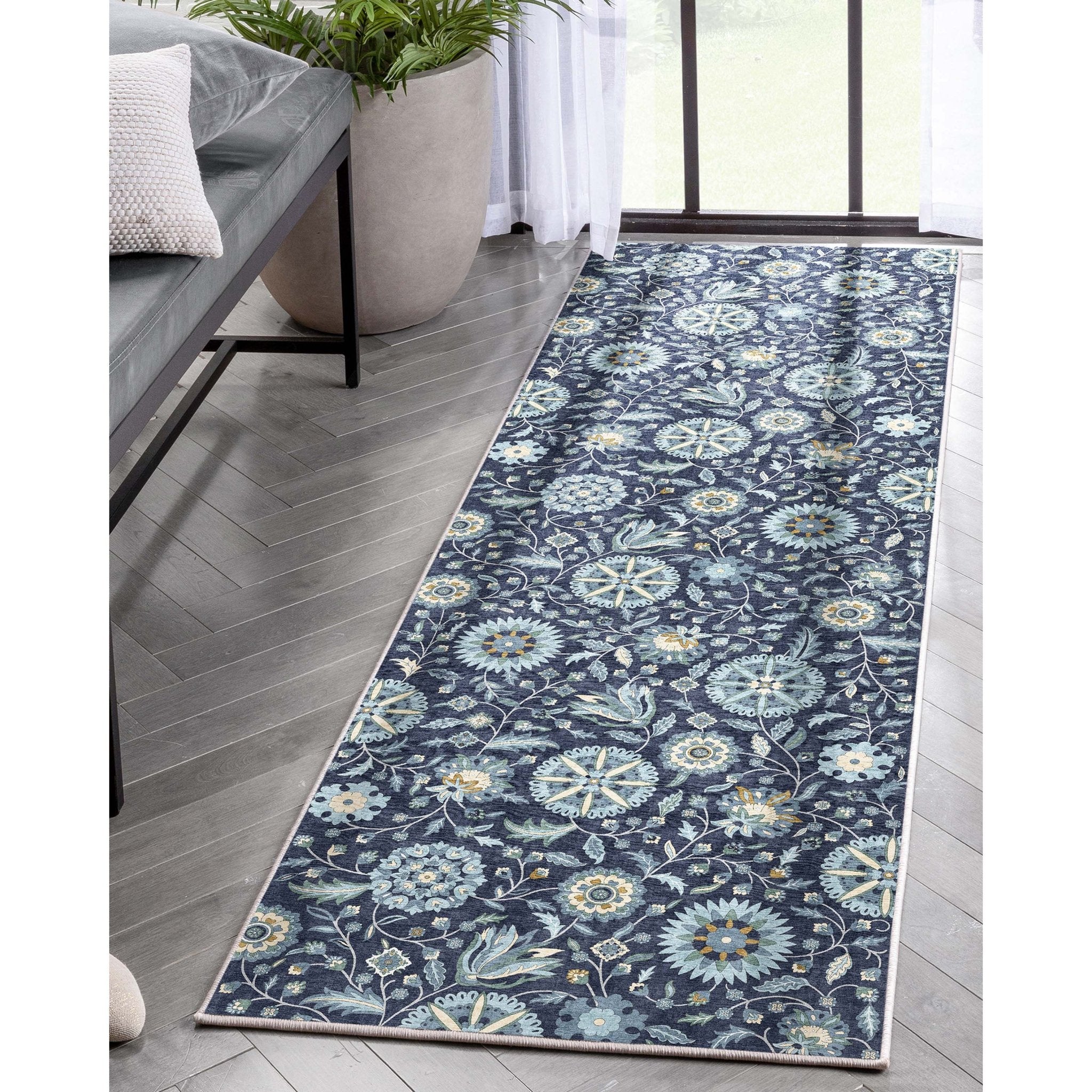Charlotte Transitional Floral Flat-Weave Rug、mySite、gigharbornorthrealestate