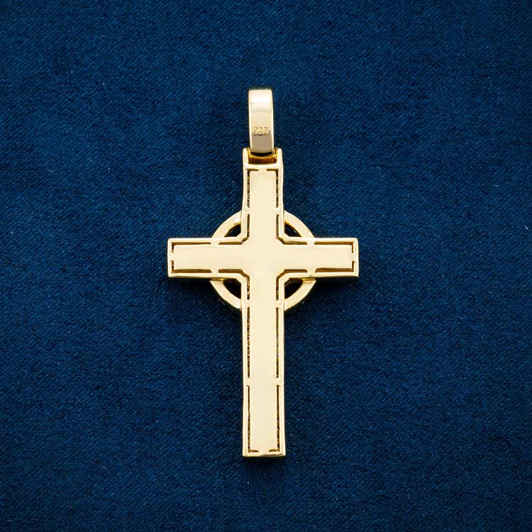 Moissanite Celtic Cross Pendant 14K Gold、mySite、hinf8tx79