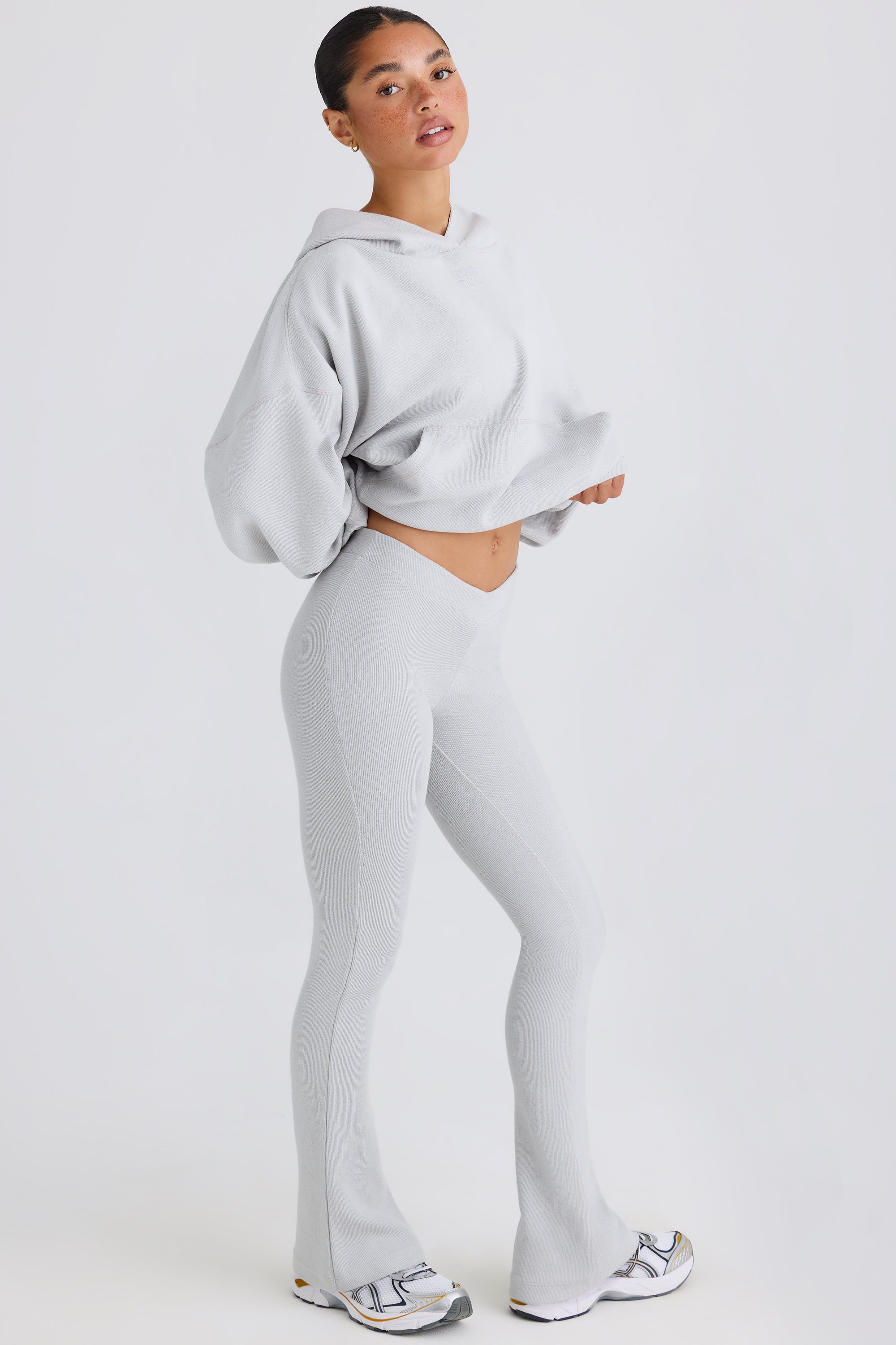 Petite Flared Trousers in Pacific Grey、mySite、solidvoid