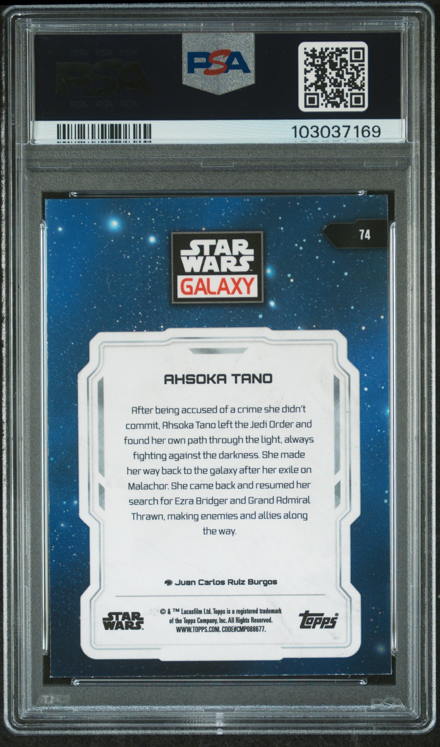 Ahsoka Tano #74 Mini Diamond PSA 10 Topps Chrome Star Wars Galaxy 2024、mySite、waistdrama