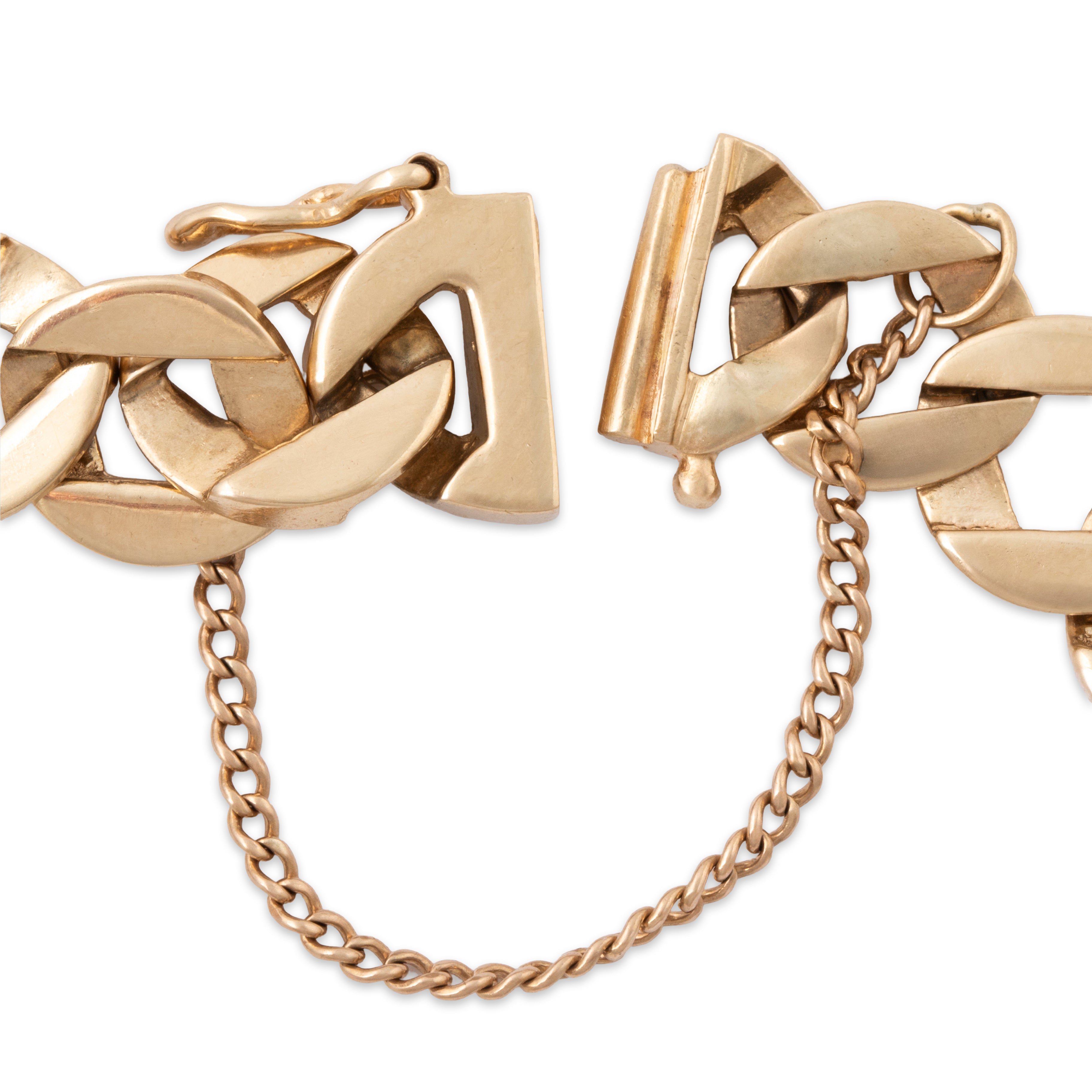 Vintage Gucci 14k Yellow Gold Circular Curb Link Bracelet 7.25、mySite、hinf8tx79