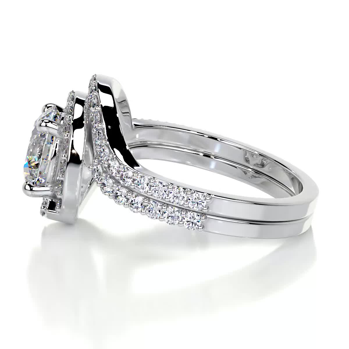 Stella Moissanite & Diamonds Bridal Set -Platinum、mySite、hinf8tx79