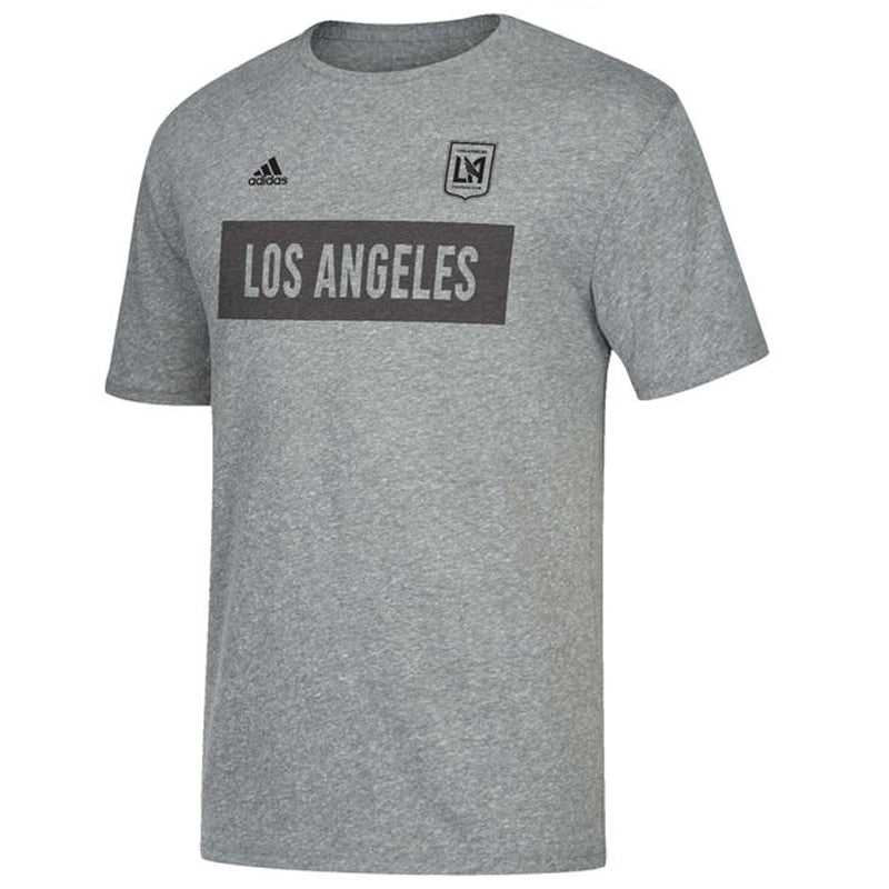 adidas Men's LAFC Bar None Tri Blend Tee Dark Heather Gray、mySite、bottomscart