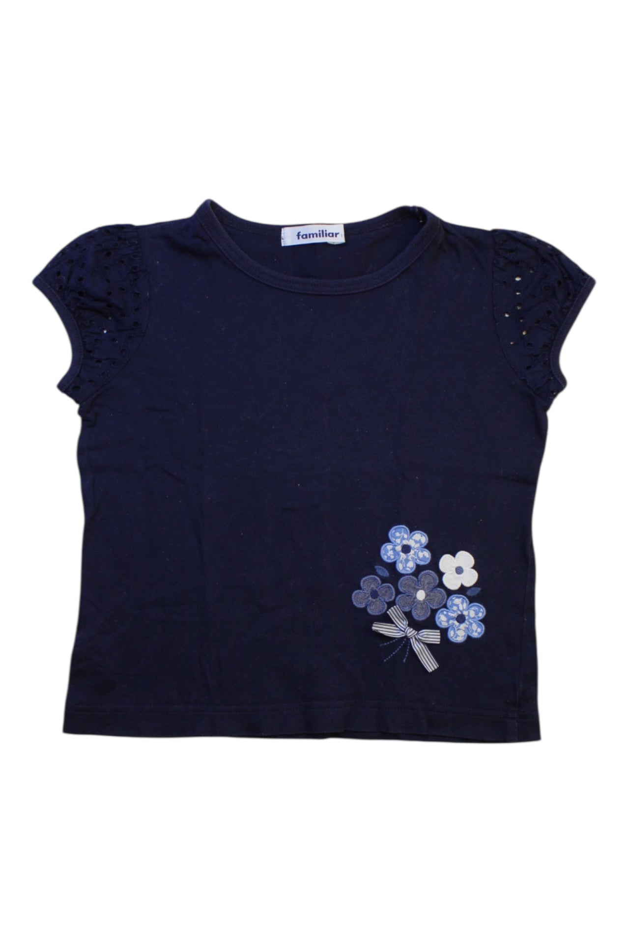 Familiar Floral Embroidered Top 4T、mySite、g9winljtr