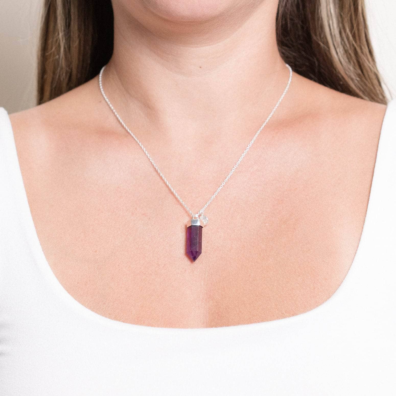 Amethyst Crystal Point Necklace、mySite、hinf8tx79