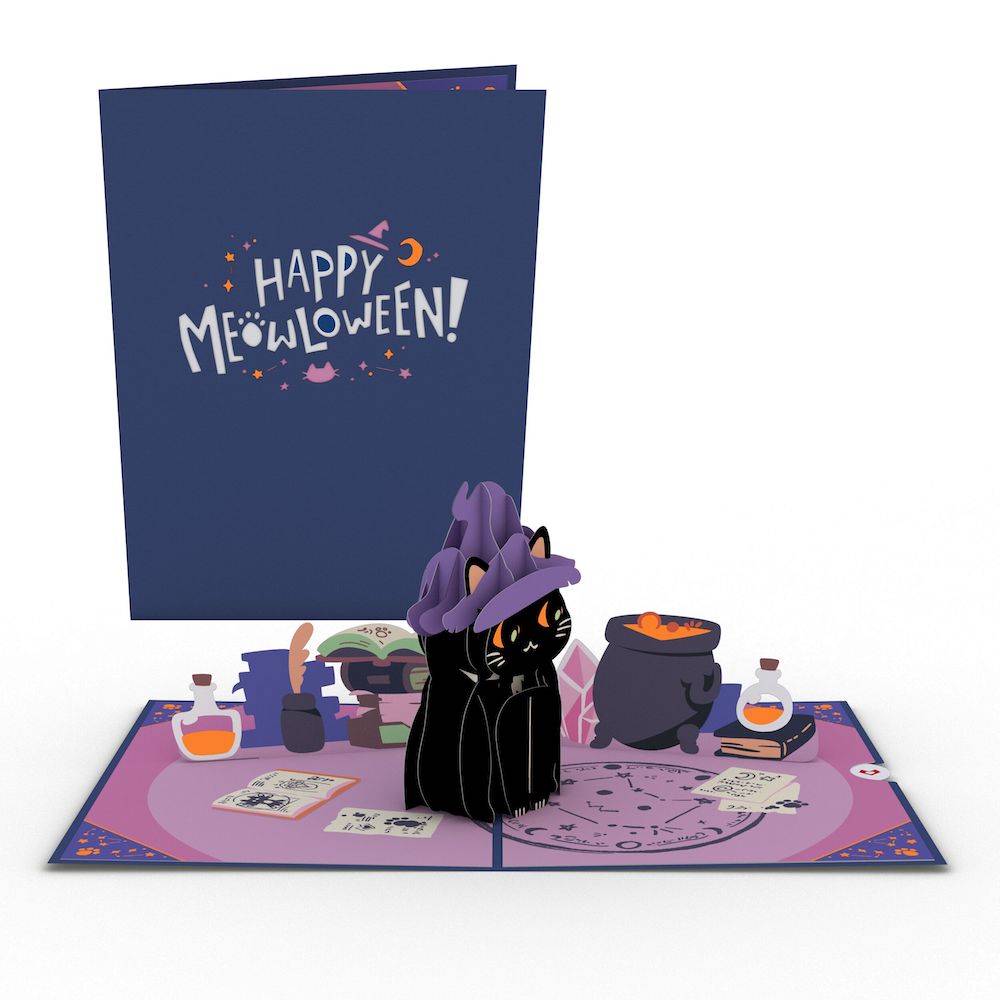 Halloween Cat Classic Pop-Up Card、mySite、solidvoid