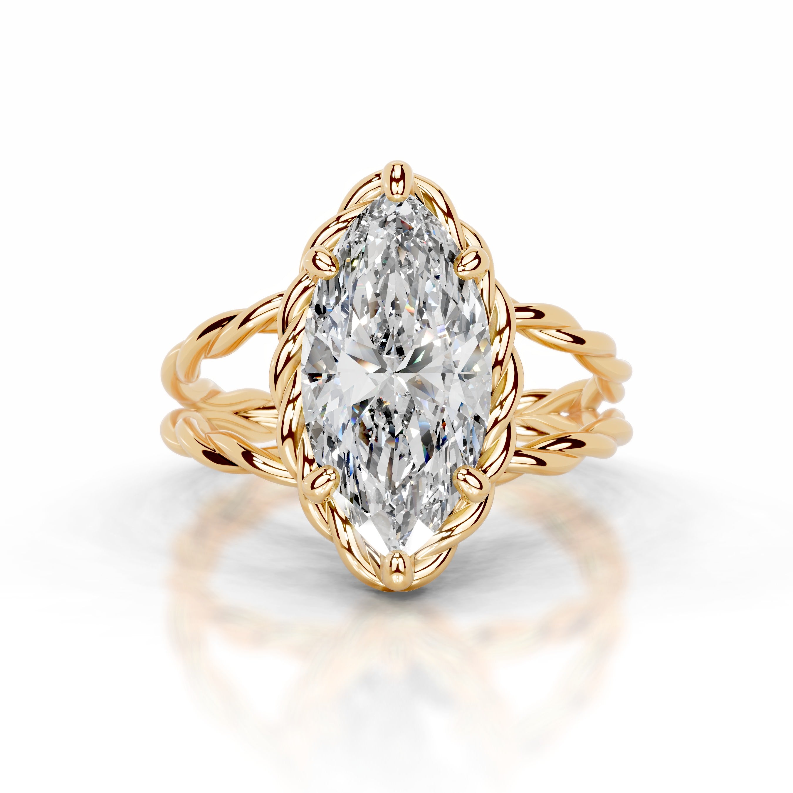 Yul Diamond Engagement Ring - 18K Yellow Gold、mySite、hinf8tx79