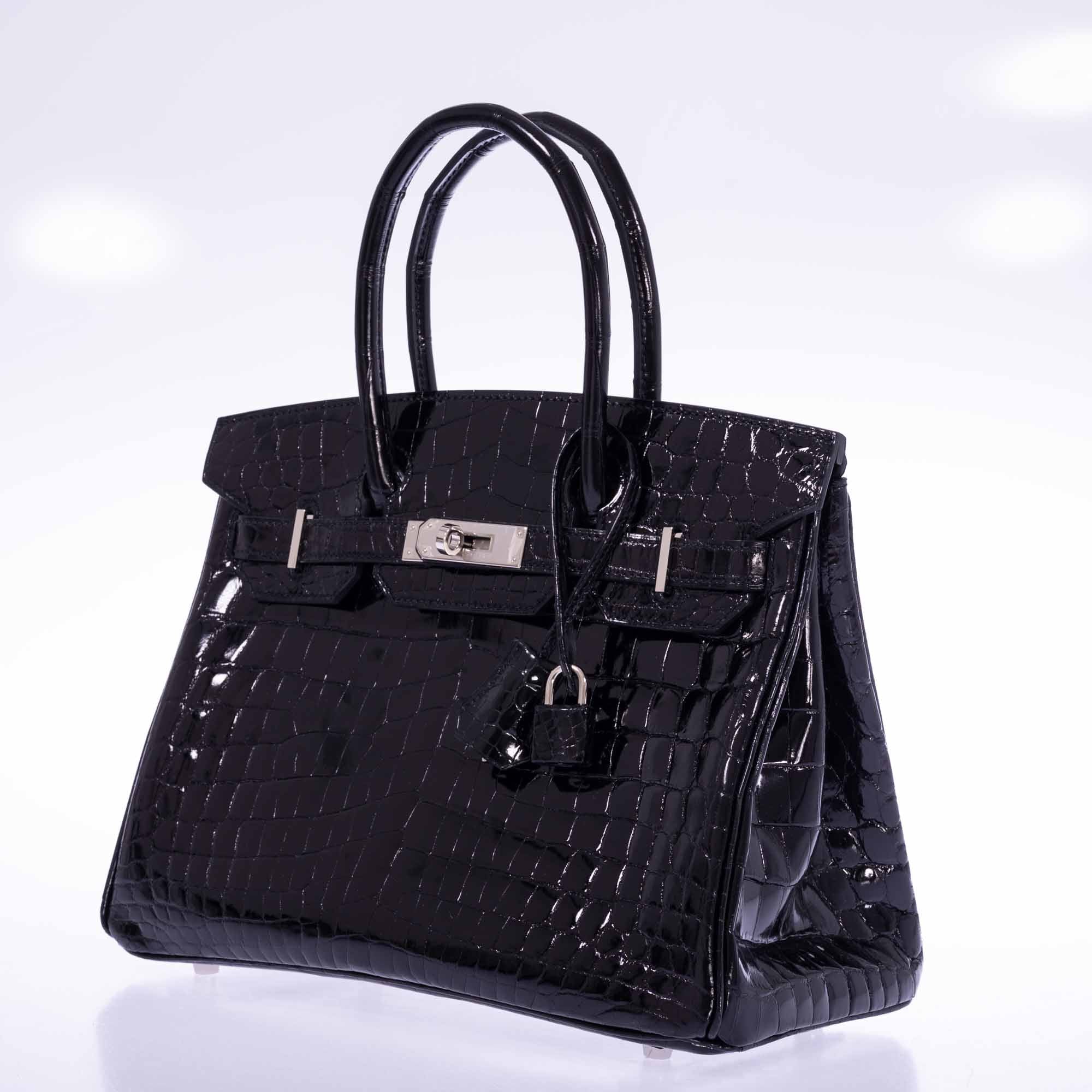 Hermès Birkin 30 Black Shiny Niloticus Crocodile Palladium Hardware、mySite、garminoutage.com