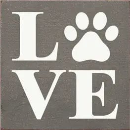 Love - Pawprint Wood Sign Handmade in the USA、mySite、g9winljtr