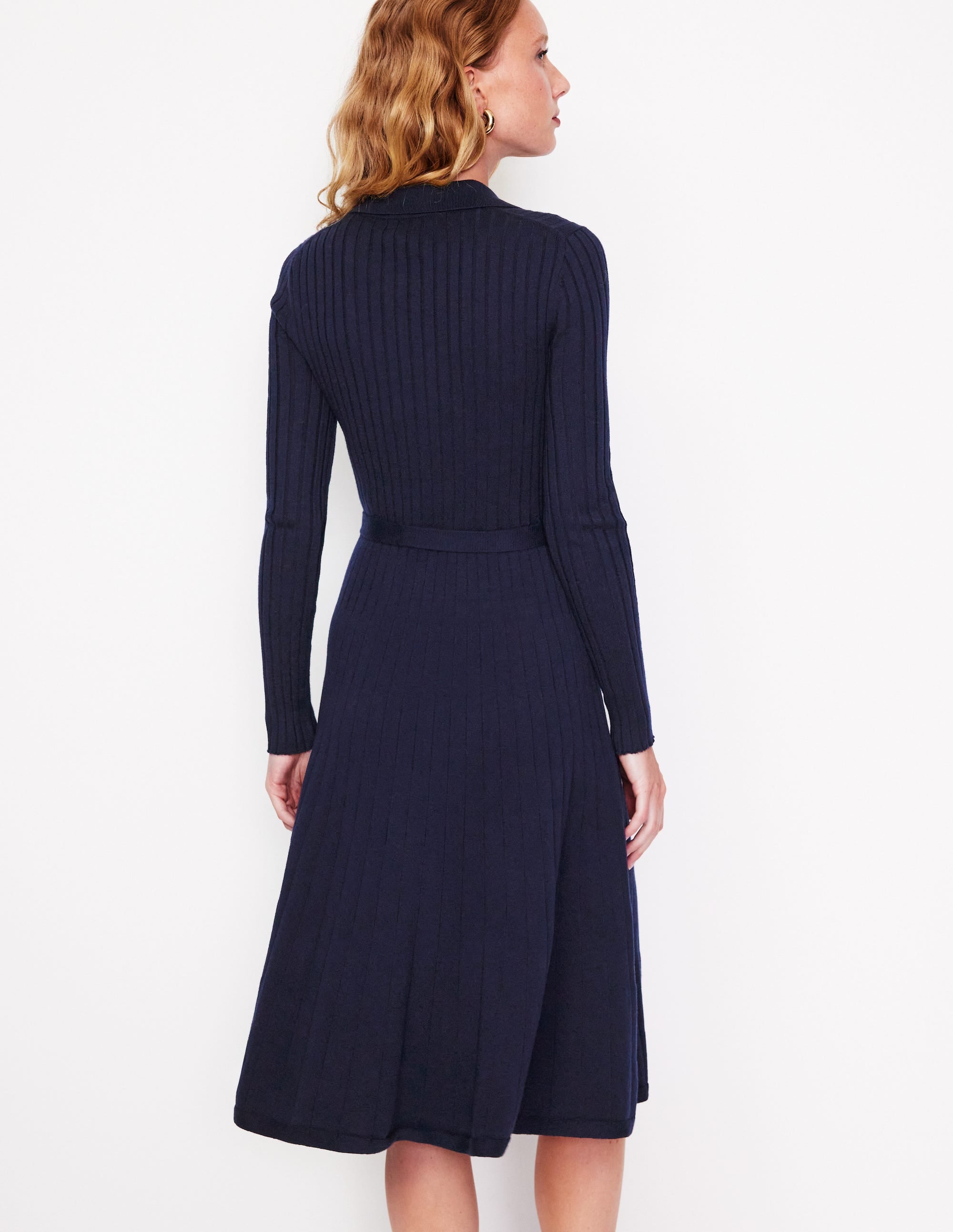  Rachel Knitted Shirt Dress-Navy、mySite、ashleygrahame