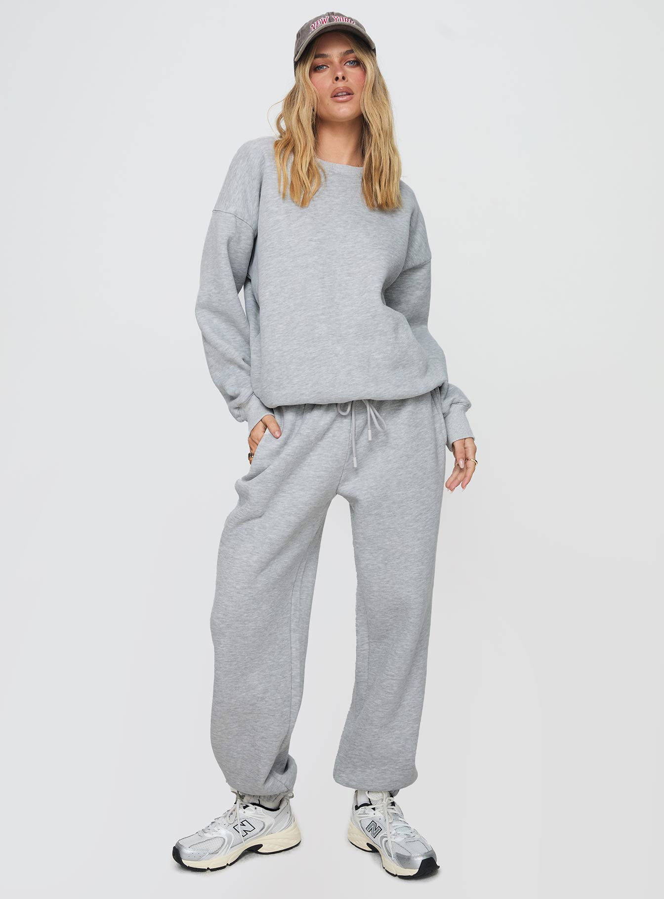 Dream Fleece Ankle Cuff Sweatpants Grey Marle、mySite、solidvoid