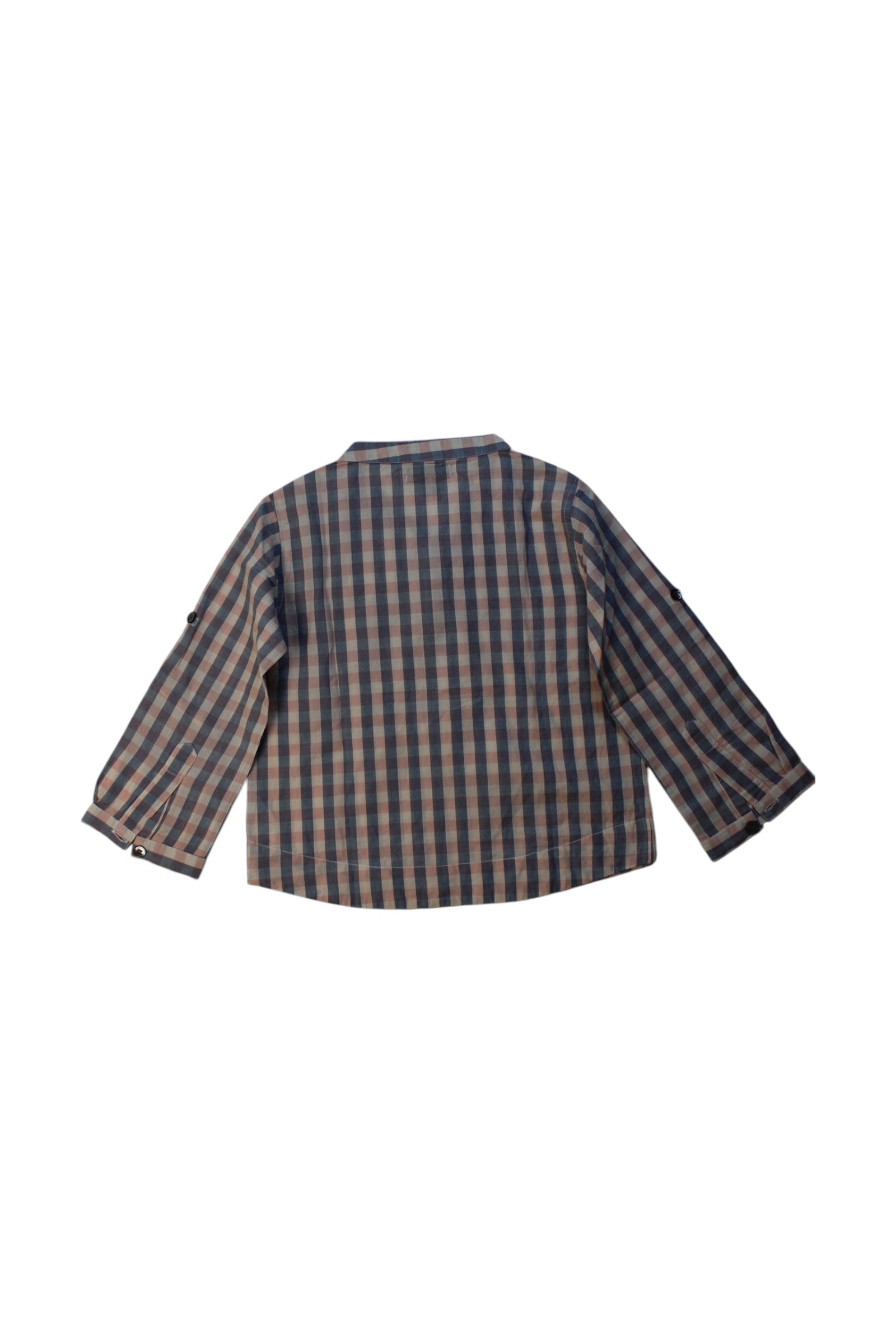Velveteen Long Sleeve Checkered Shirt, Size 2T、mySite、g9winljtr