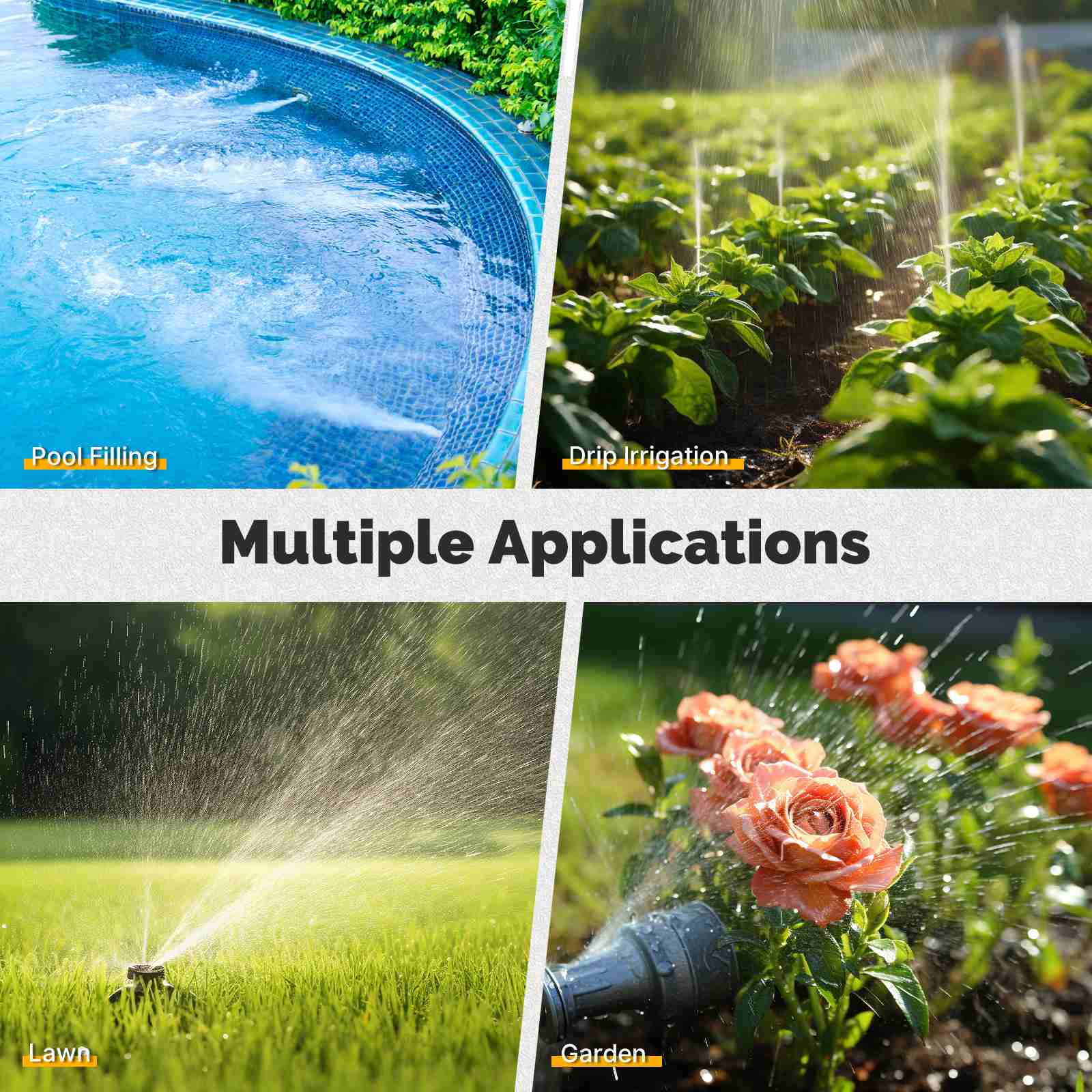 Water Timer For Garden Hose Drip Irrigation 2-Outlet Brass Inlet IPX5 Waterproof US Version、mySite、fannypackpong