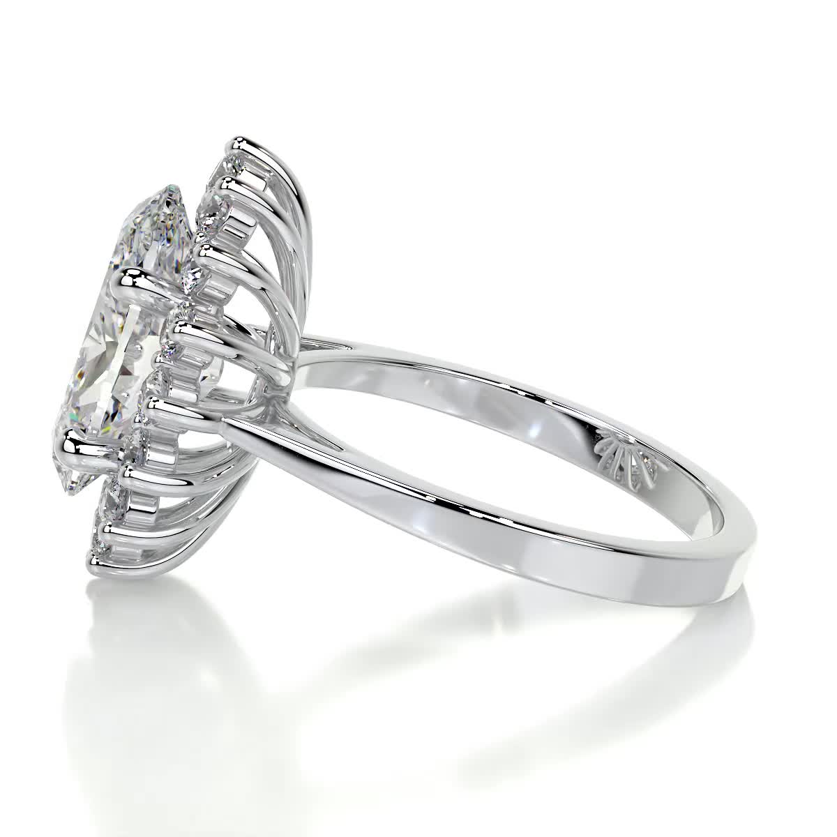 Lyn Diamond Engagement Ring - 18K White Gold、mySite、hinf8tx79