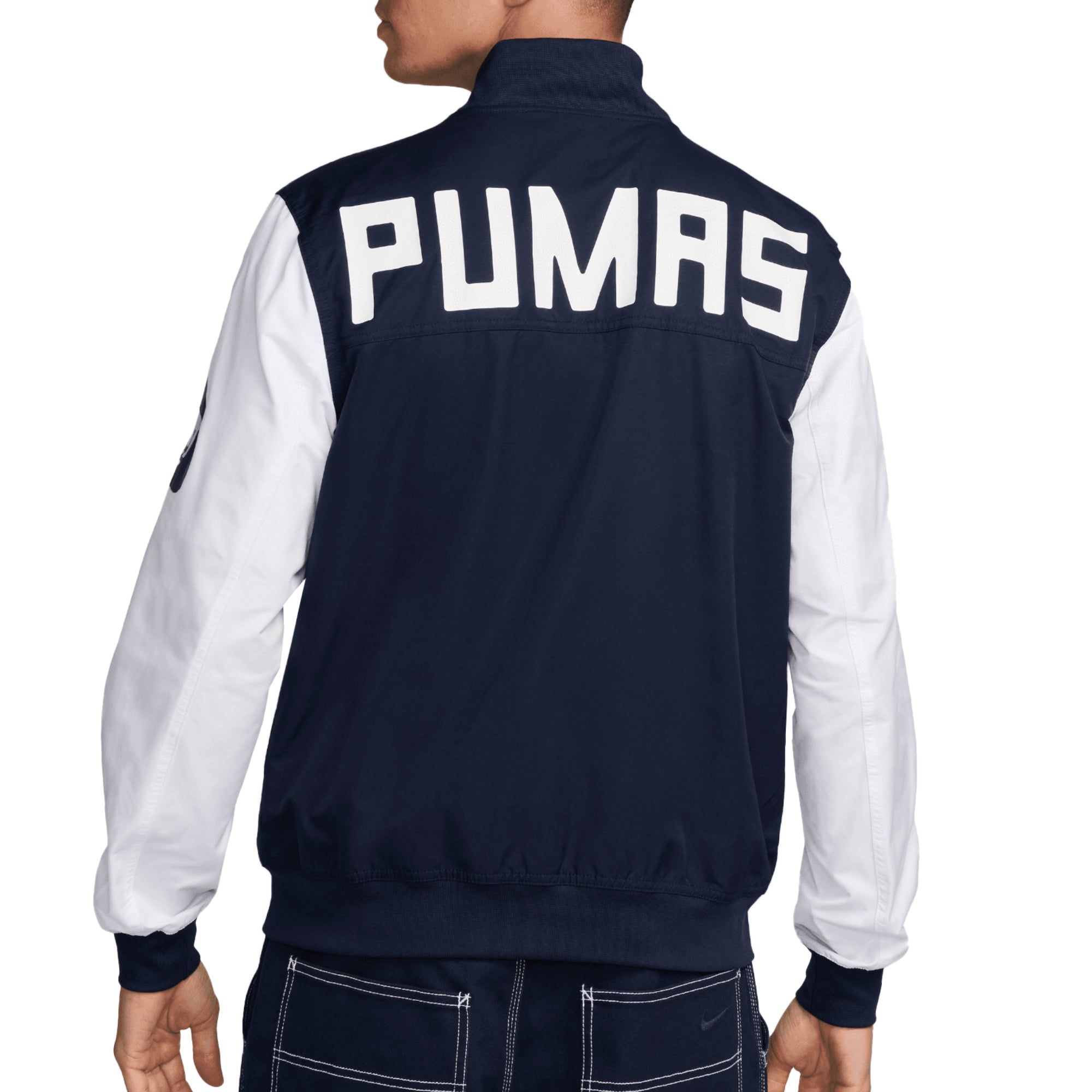 Nike Men's Pumas UNAM 2024/25 Unlined Bomber Jacket Obsidian/White、mySite、bottomscart