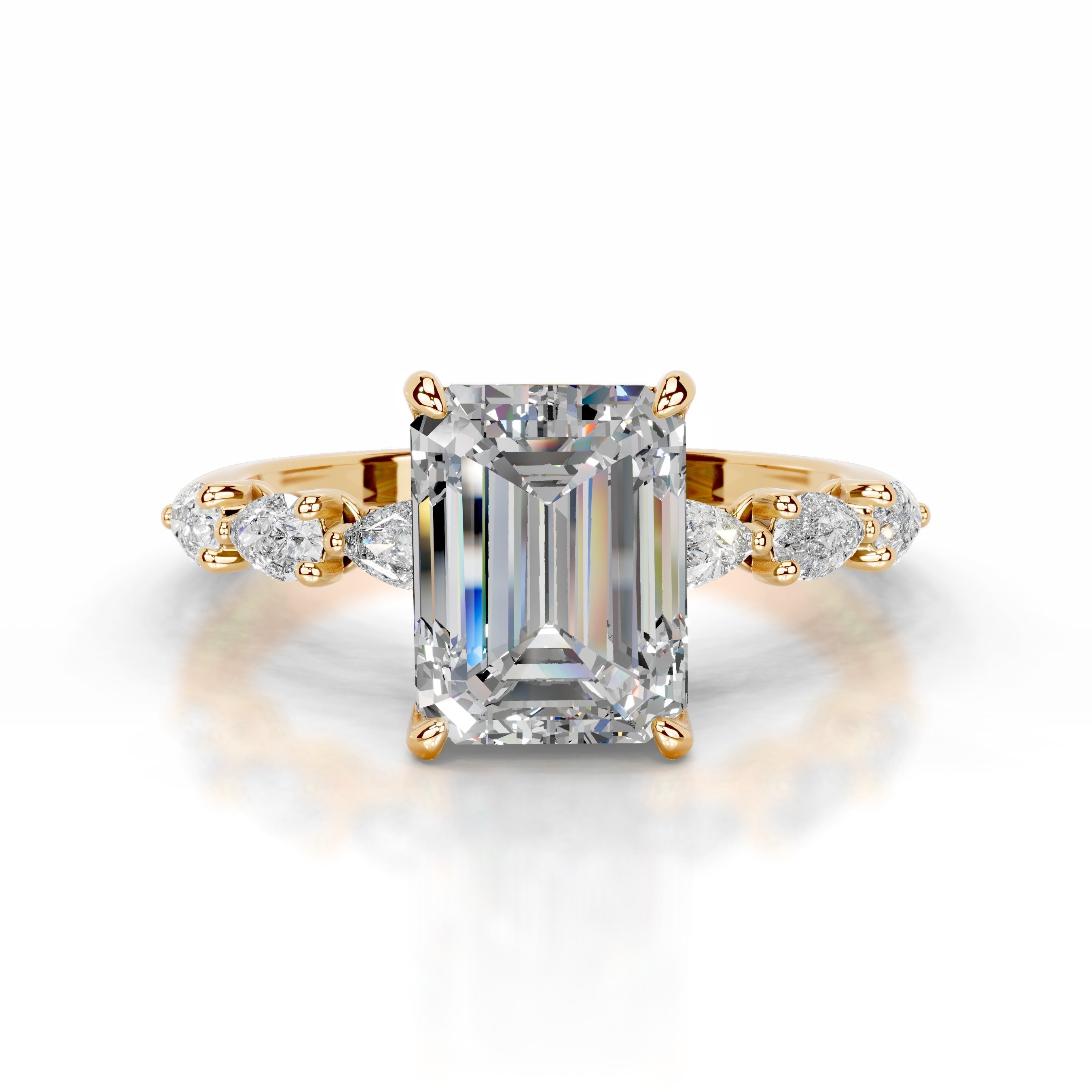 Alinta Moissanite & Diamond Ring - 18K Yellow Gold (RTS)、mySite、hinf8tx79