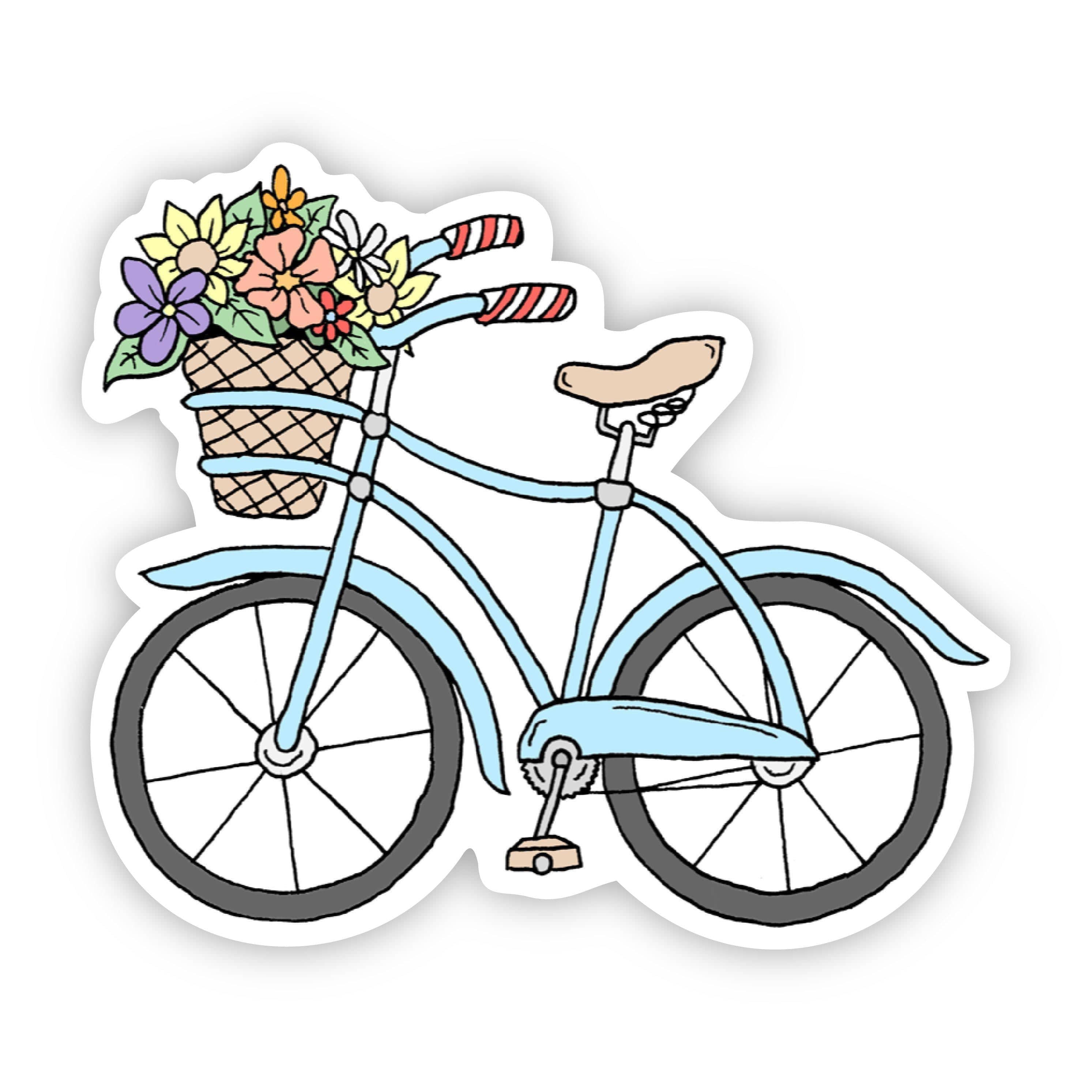  Blue Bicycle Sticker Summer Vibes、mySite、elrpsem3k