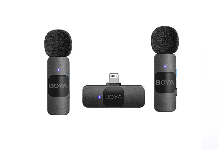 Boya BY-V2 Dual Wireless Lavalier Mic for iPhone iPad、mySite、camillekostekn
