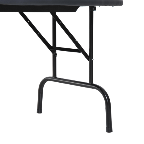 Soozier Poker Table Foldable, 72" Blackjack Table for 7 Players with Chip & Cup Holder, Blue Felt、、casual